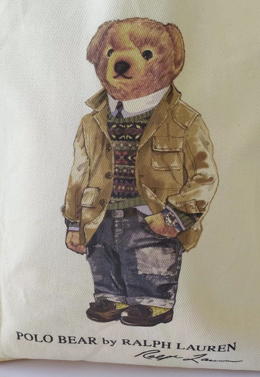 Polo Ralph Lauren Polo Ralph Lauren Polo Bear Cotton Canvas Tote Bag IFD 8001 Size ONE SIZE - 2 Thumbnail