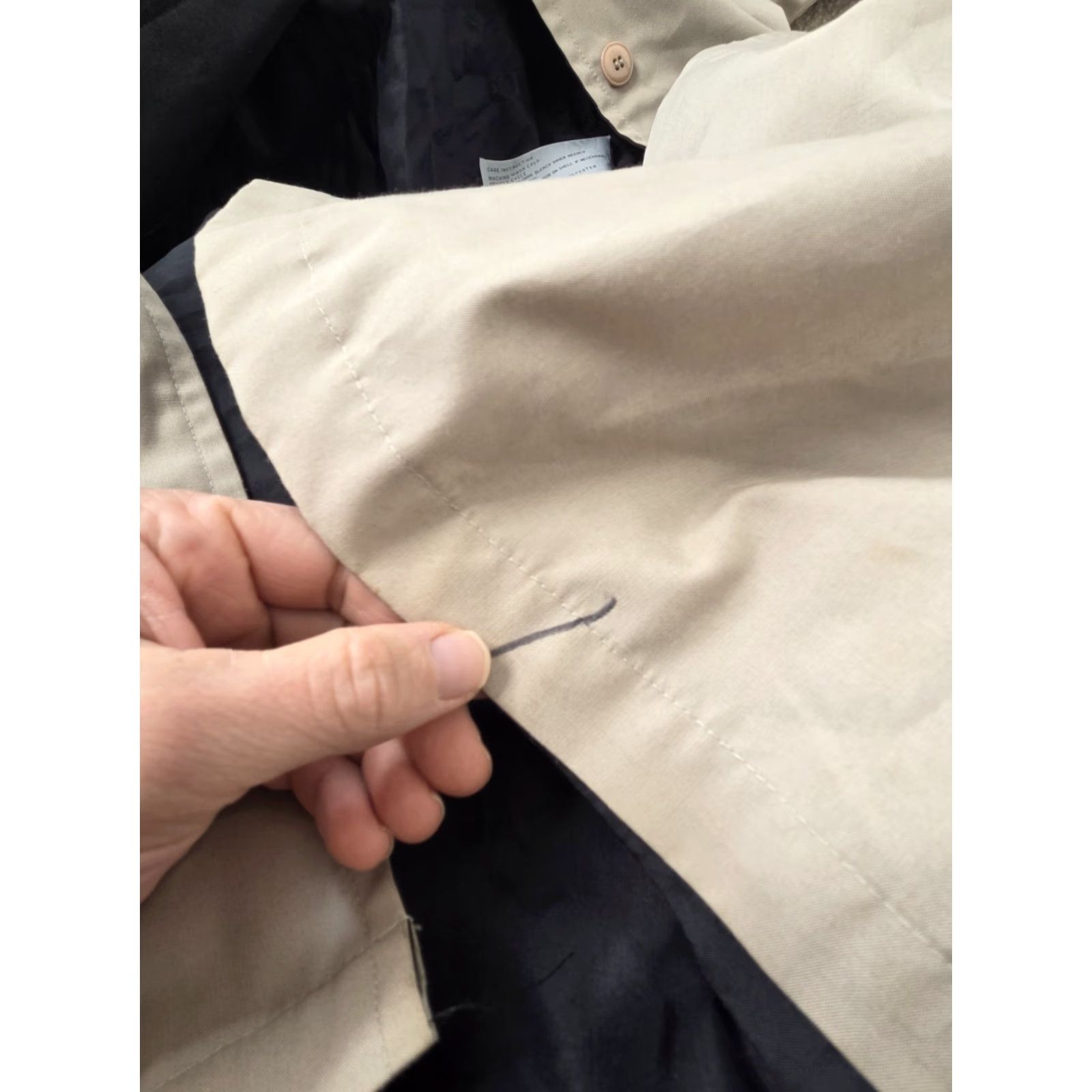 Vintage VINTAGE Trench Coat Womens M Beige Long Belted Cotton Blend Jacket/Coat Size M / US 6-8 / IT 42-44 - 5 Thumbnail