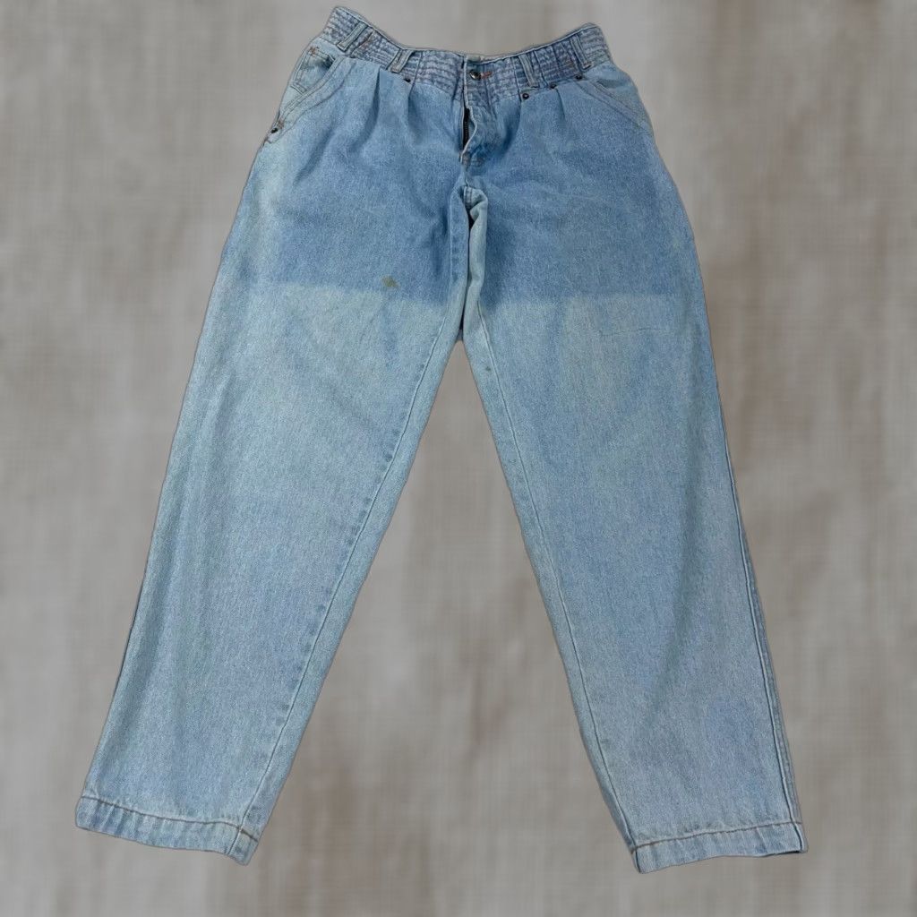 Vintage VINTAGE UNIONBAY Jeans Men 34x30 Baggy Tapered Leg Blue denim 5-pocket Work Grunge 70s 80s Classic Mens Jeans Size US 34 / EU 50 - 1 Thumbnail
