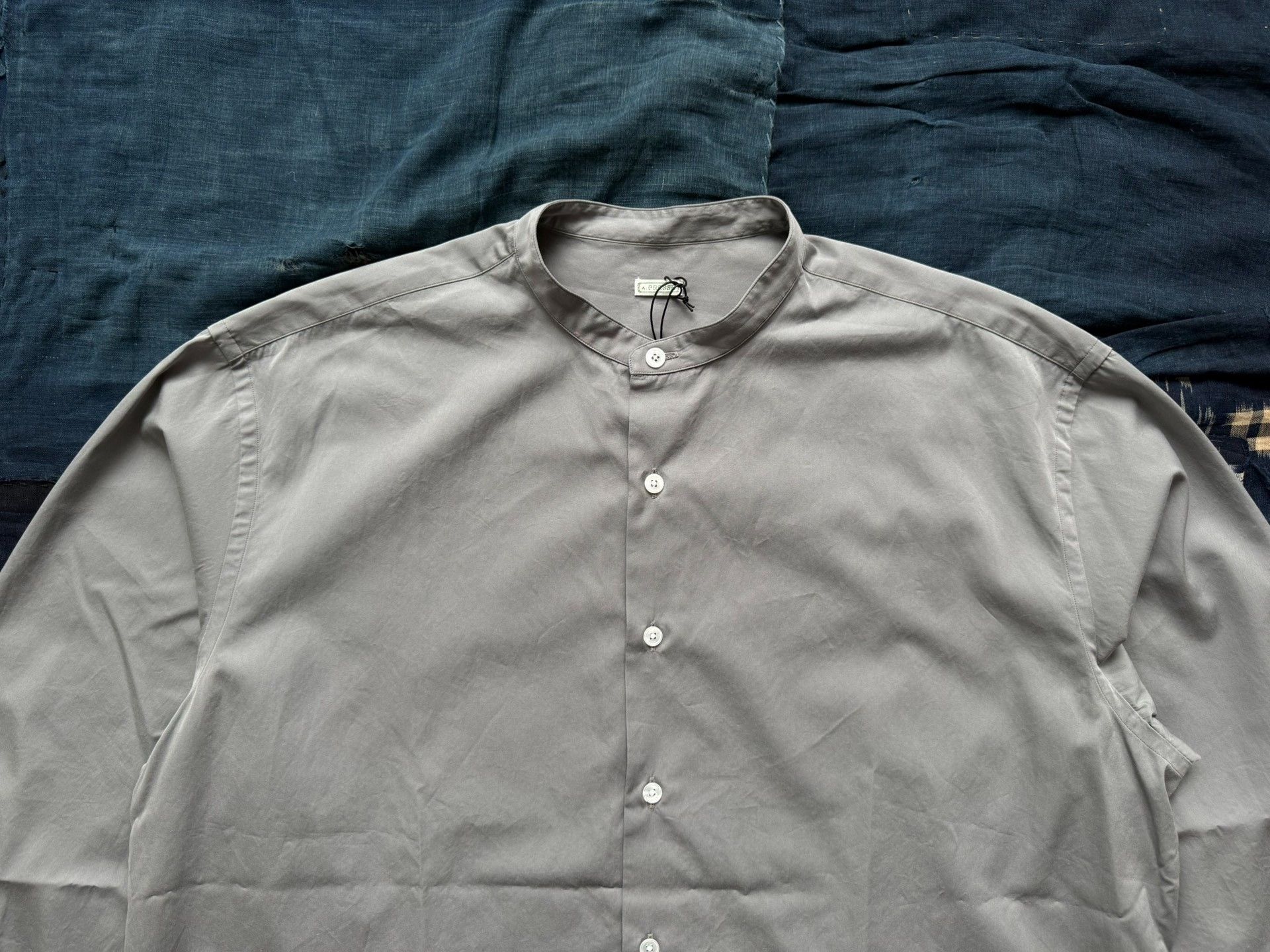 A.PRESSE A.PRESSE 25SS Band Collar Long Sleeve Shirt Size US M / EU 48-50 / 2 - 3 Thumbnail