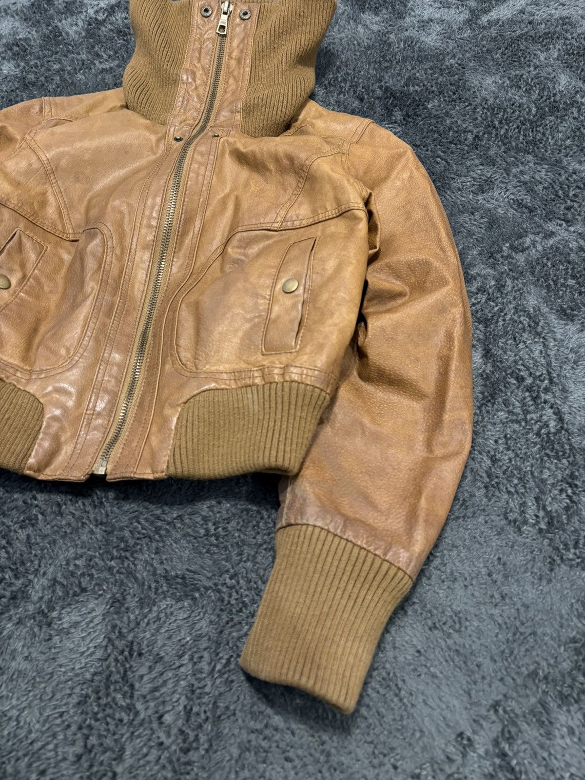 Hysteric Glamour Vintage 00s High Neck Rick Style Y2K Leather Jacket Size M / US 6-8 / IT 42-44 - 4 Thumbnail