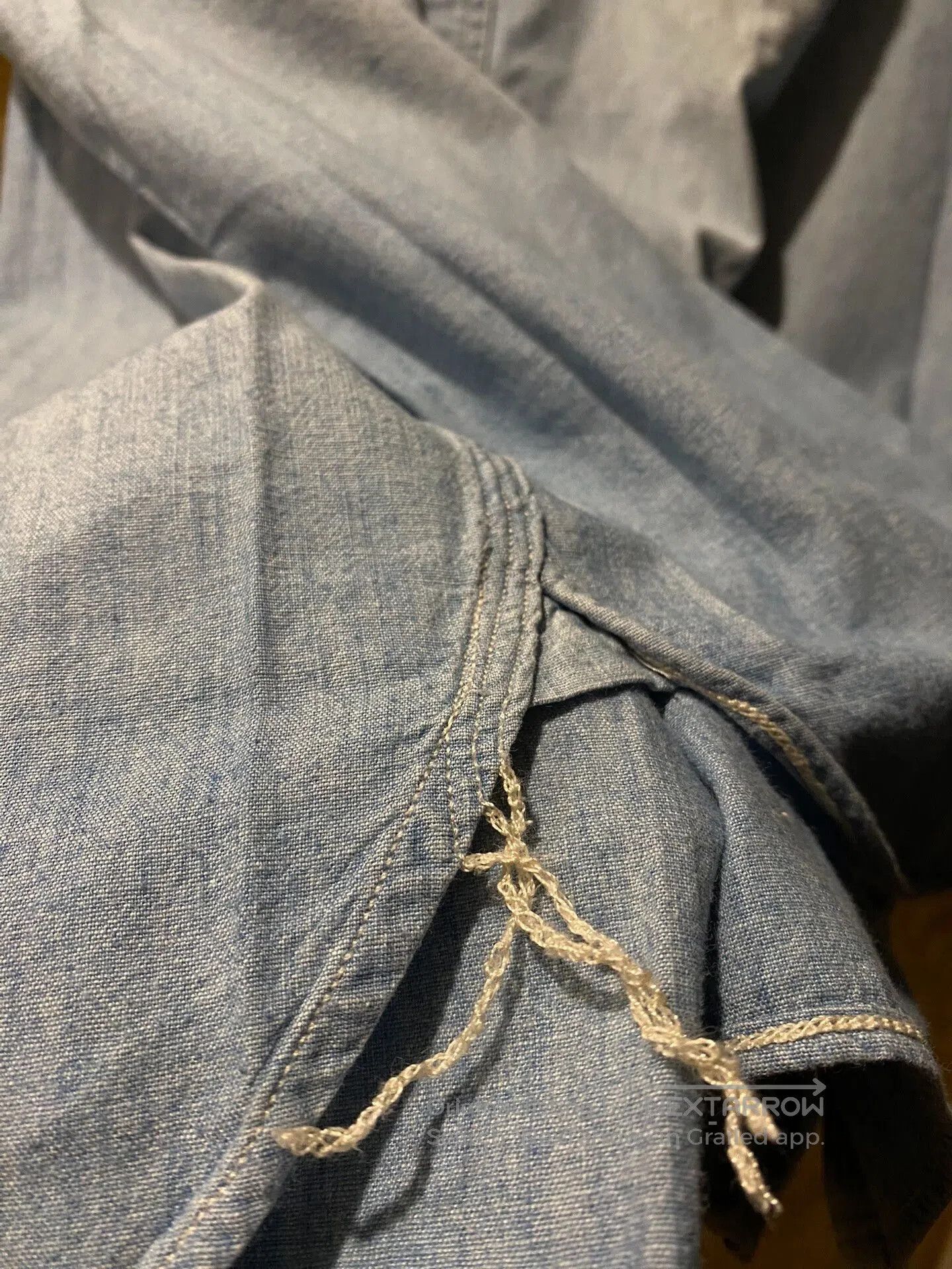 RRL Ralph Lauren Vintage Blue Military Patch Shirt. Size US L / EU 52-54 / 3 - 8 Thumbnail