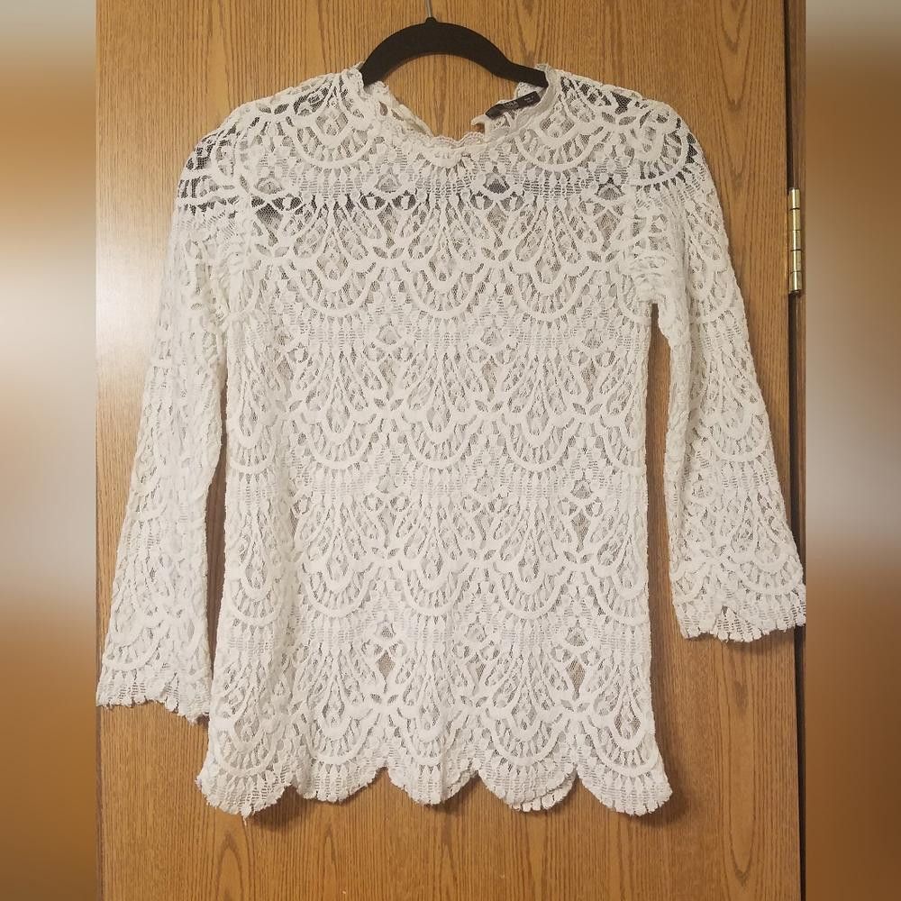 Zara Zara White Blouse Size Small Size S / US 4 / IT 40 - 1 Thumbnail