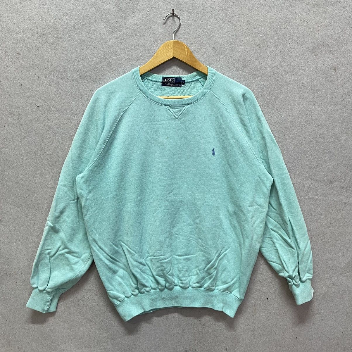 Polo Ralph Lauren Polo Ralph Lauren Vintage Crewneck Sweatshirt Light Teal Size US M / EU 48-50 / 2 - 1 Thumbnail