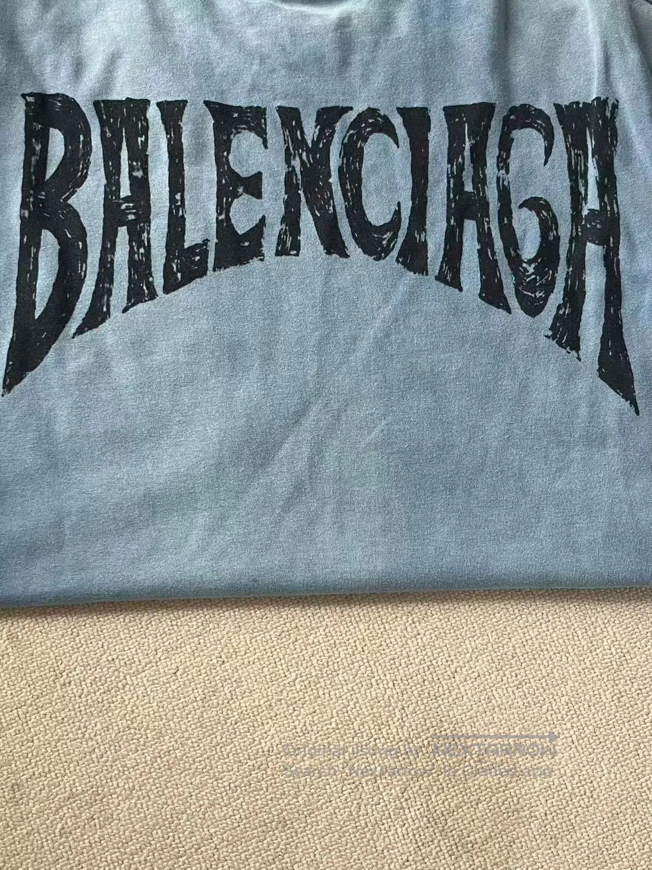Balenciaga Balenciaga Men's Logo Embroidered Crewneck T-Shirt. Size US XS / EU 42 / 0 - 3 Thumbnail