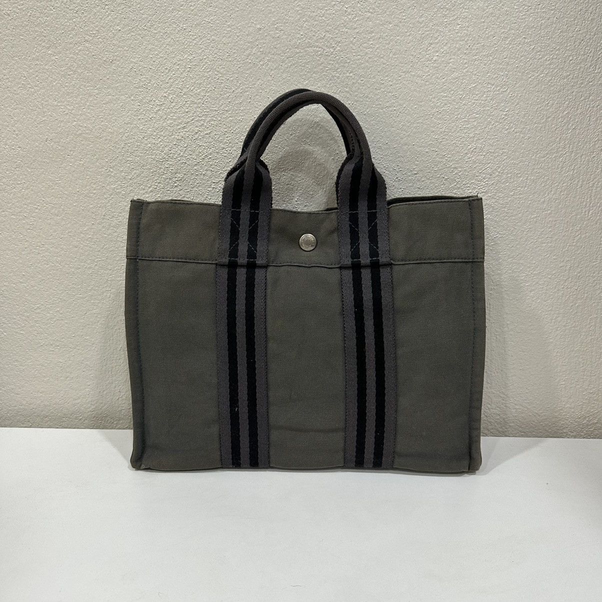 ‼️YES‼️ HERMES FOURRE TOUT PM CANVAS HAND TOTE BAG