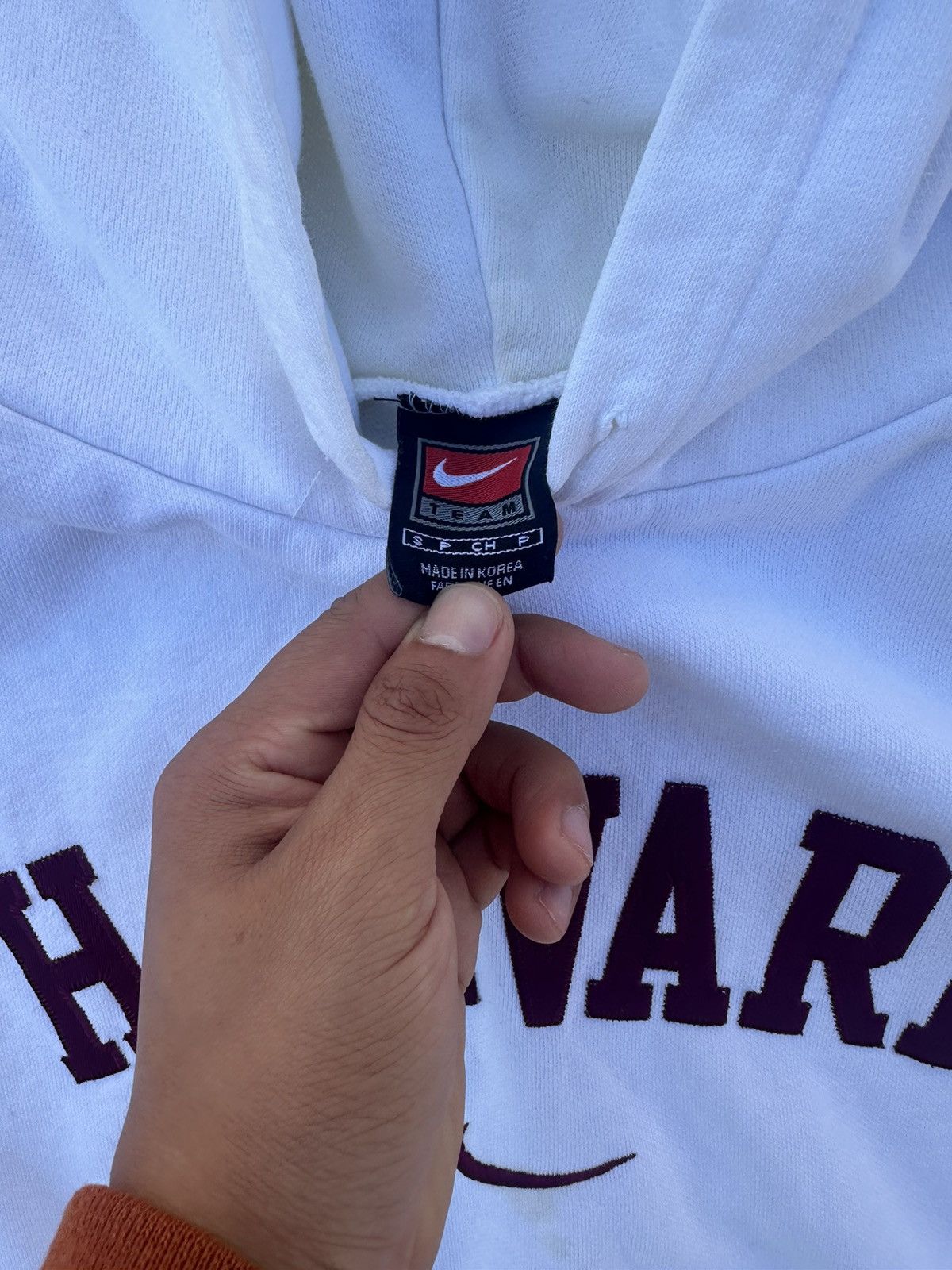 Nike × Vintage Nike Vintage 90s Harvard Hoodie White small Size US S / EU 44-46 / 1 - 2 Thumbnail