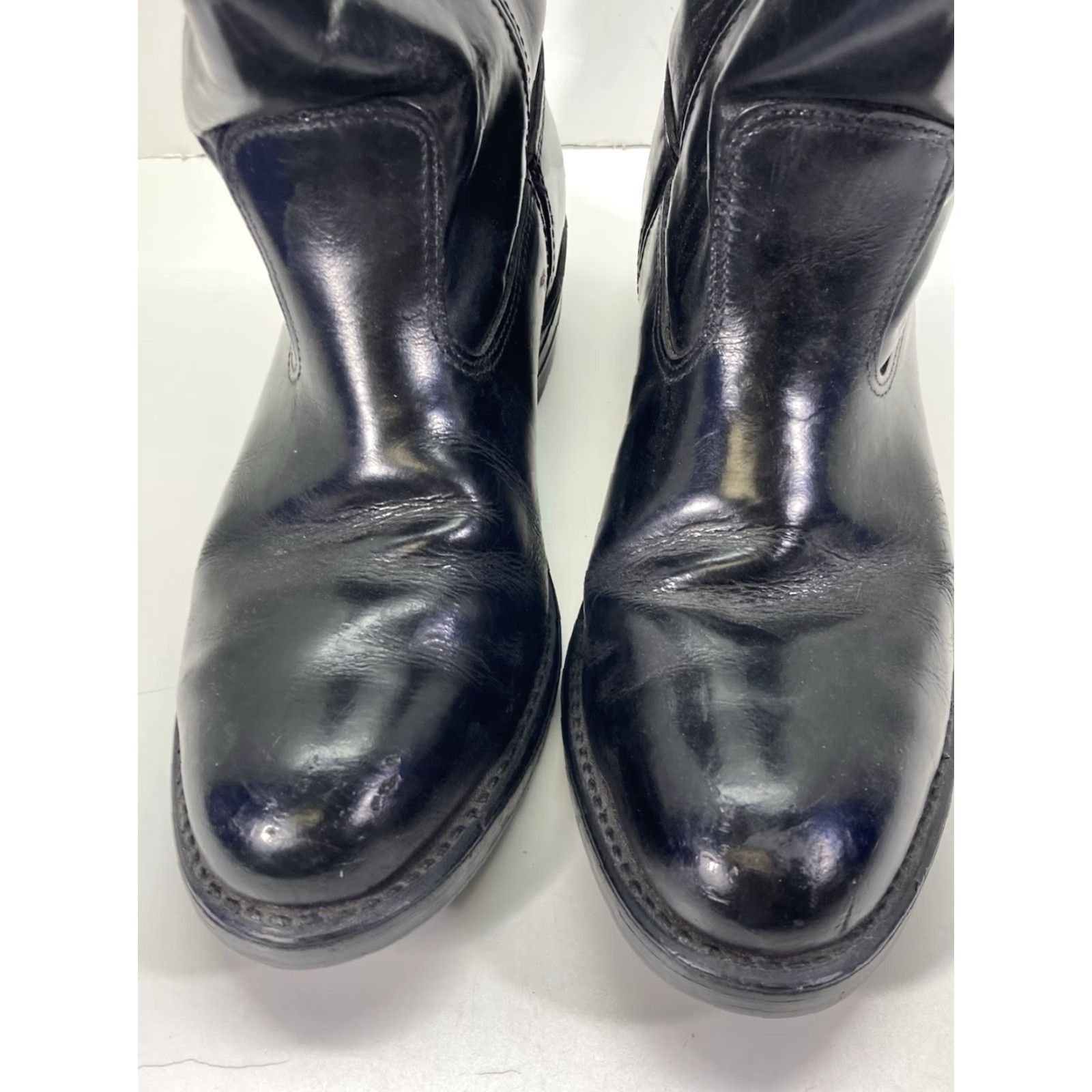 Vintage Iron Age Steel Toe Safety Roper Boots Men Size 9 EE Wide Black Leather Western Size US 9 / EU 42 - 3 Thumbnail