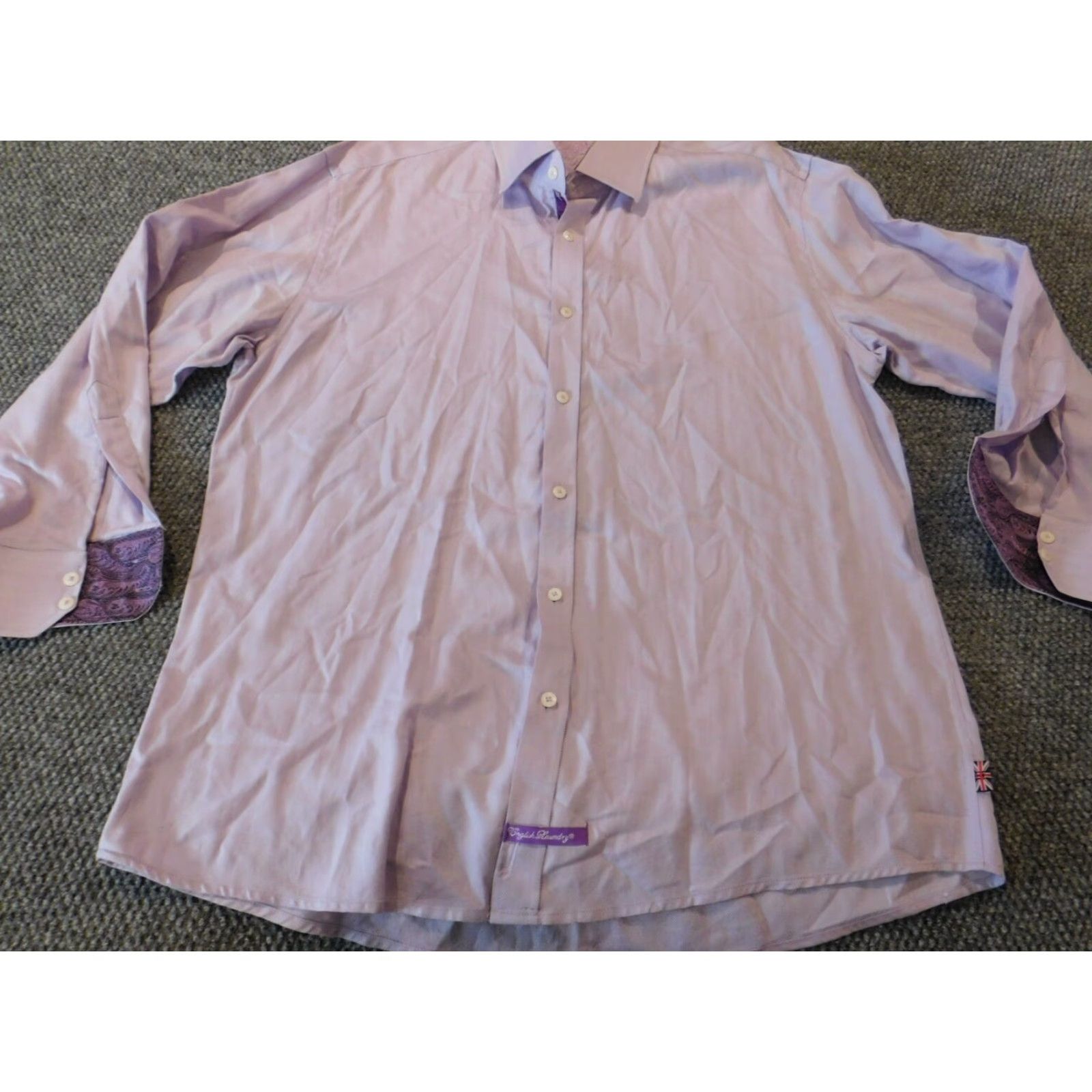 English Laundry English Laundry Mens shirt 17 purple button down casual dress shirt Regular Size US XL / EU 56 / 4 - 2 Thumbnail