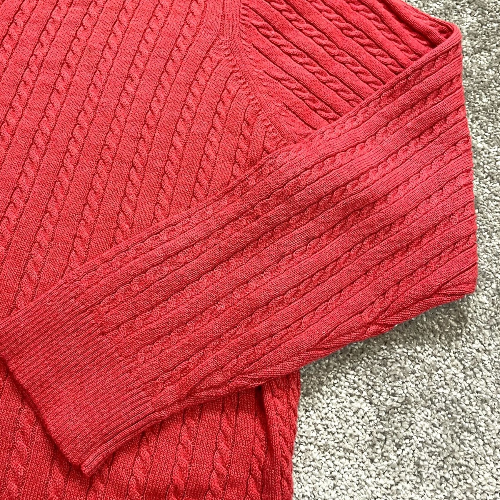 Vintage VINTAGE Laura Scott Sweater Womens Plus 3X Pink V Neck Pullover Cable Knit Sweatshirt Size XXL / US 16-18 / IT 52-54 - 3 Thumbnail