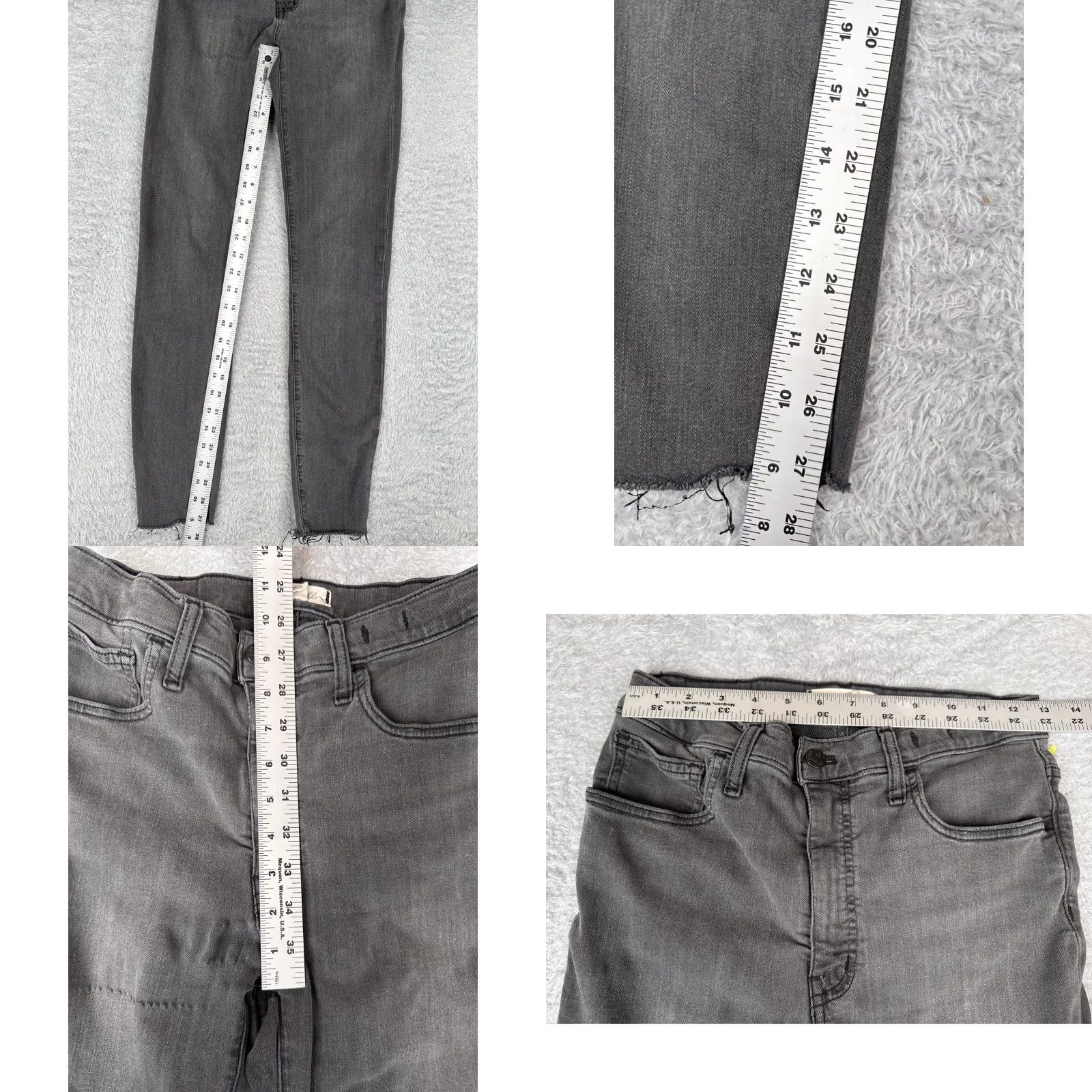 Madewell Madewell Jeans Women Black 26x27 10" High Rise Skinny Denim Cotton Blend 26 27 Size 26" / US 2 / IT 38 - 8 Thumbnail