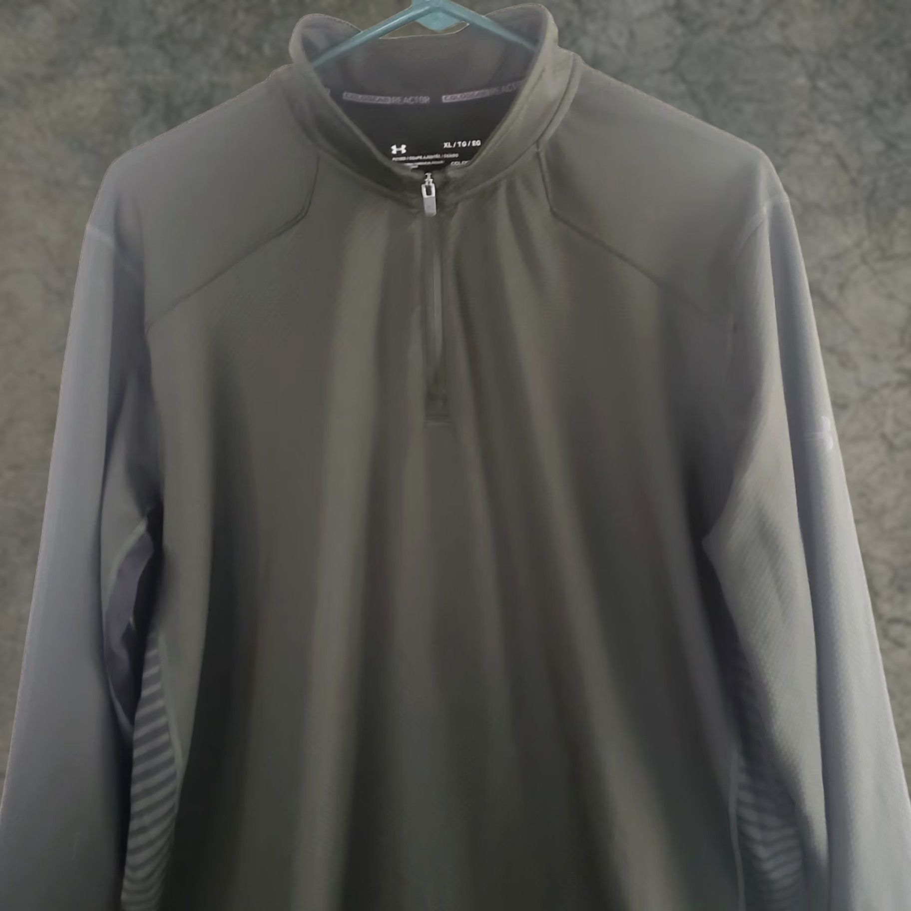 Under Armour Under Armour Cold Gear Reactor 1/4 Zip Fitted Pullover Men XL Dark Green Colorblock Mock Neck Zip Pullover Mens Size US XL / EU 56 / 4 - 1 Thumbnail