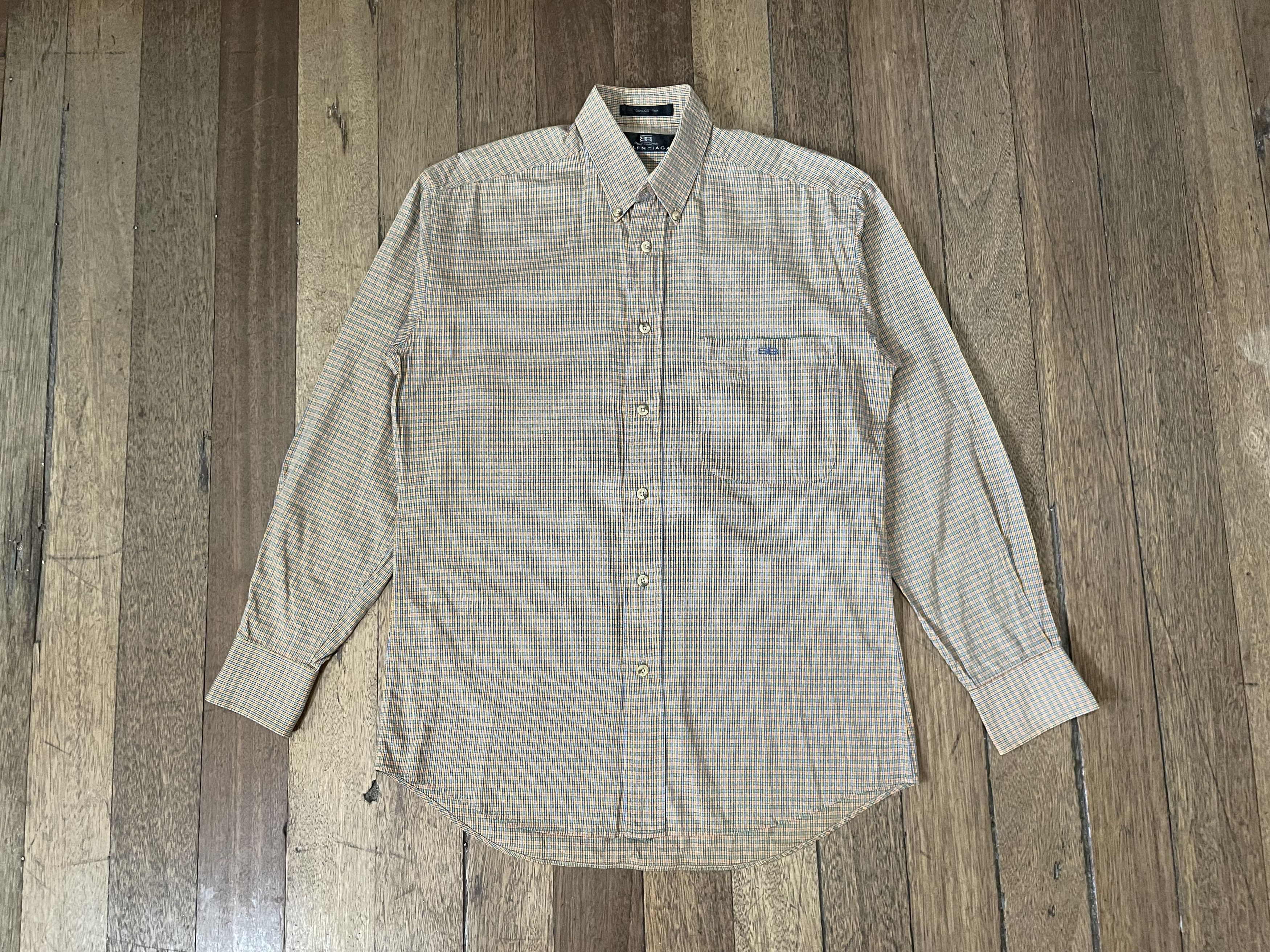 Balenciaga Vintage Balenciaga BB Logo Flannel - Travis Scott Vibe Size US M / EU 48-50 / 2 - 1 Thumbnail