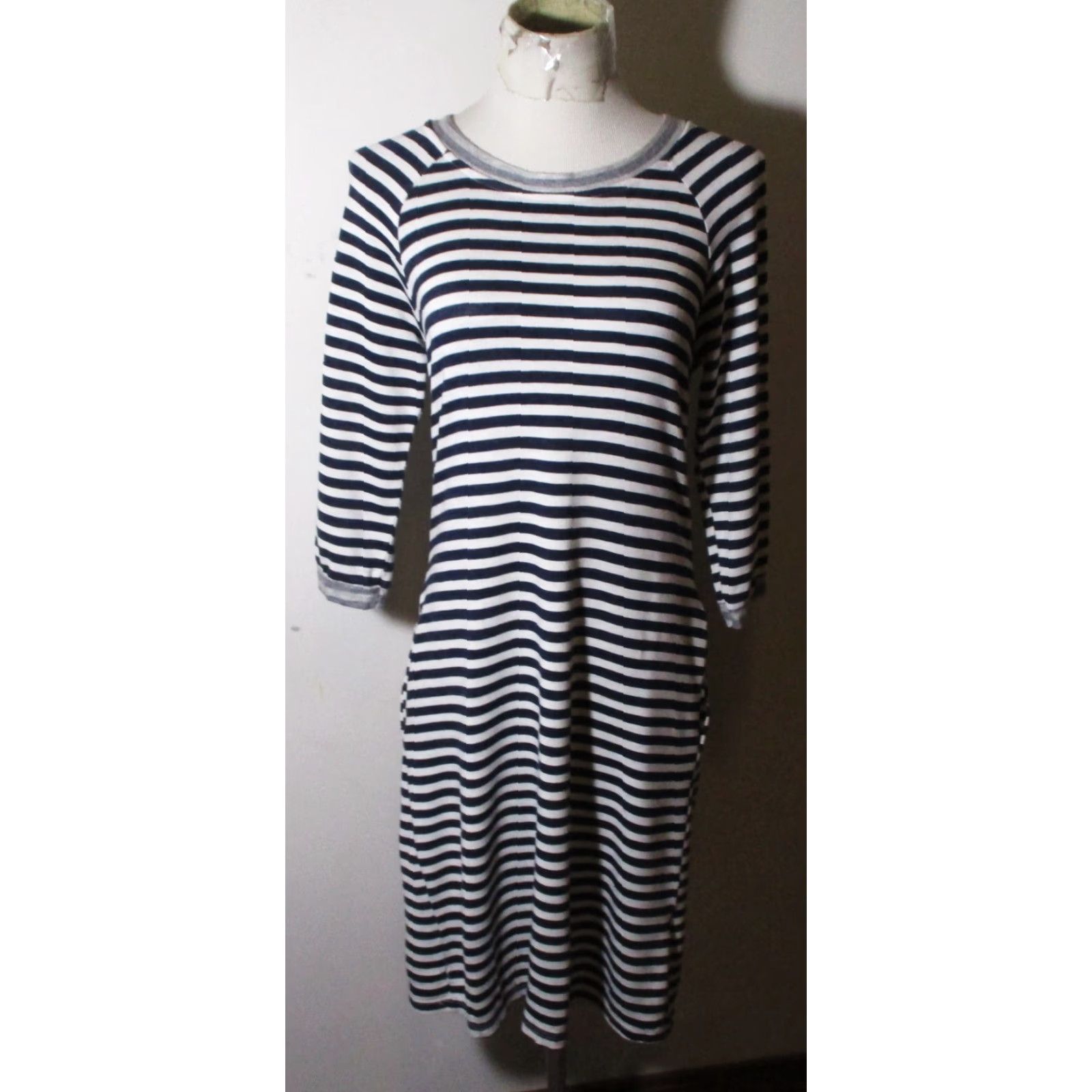 Vintage BELLAMBRA Blue 3/4 Sleeve Midi Dress Size S Size S / US 4 / IT 40 - 2 Thumbnail