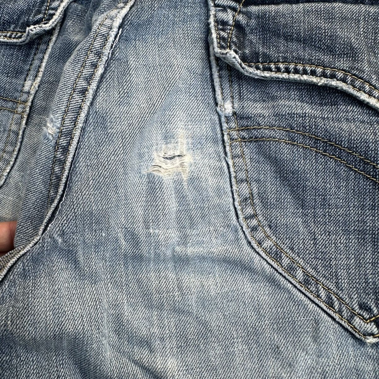 Japanese Brand Vintage Flare Lee Riders Twisted Leg Distressed Jeans W32 Size US 32 / EU 48 - 10 Thumbnail