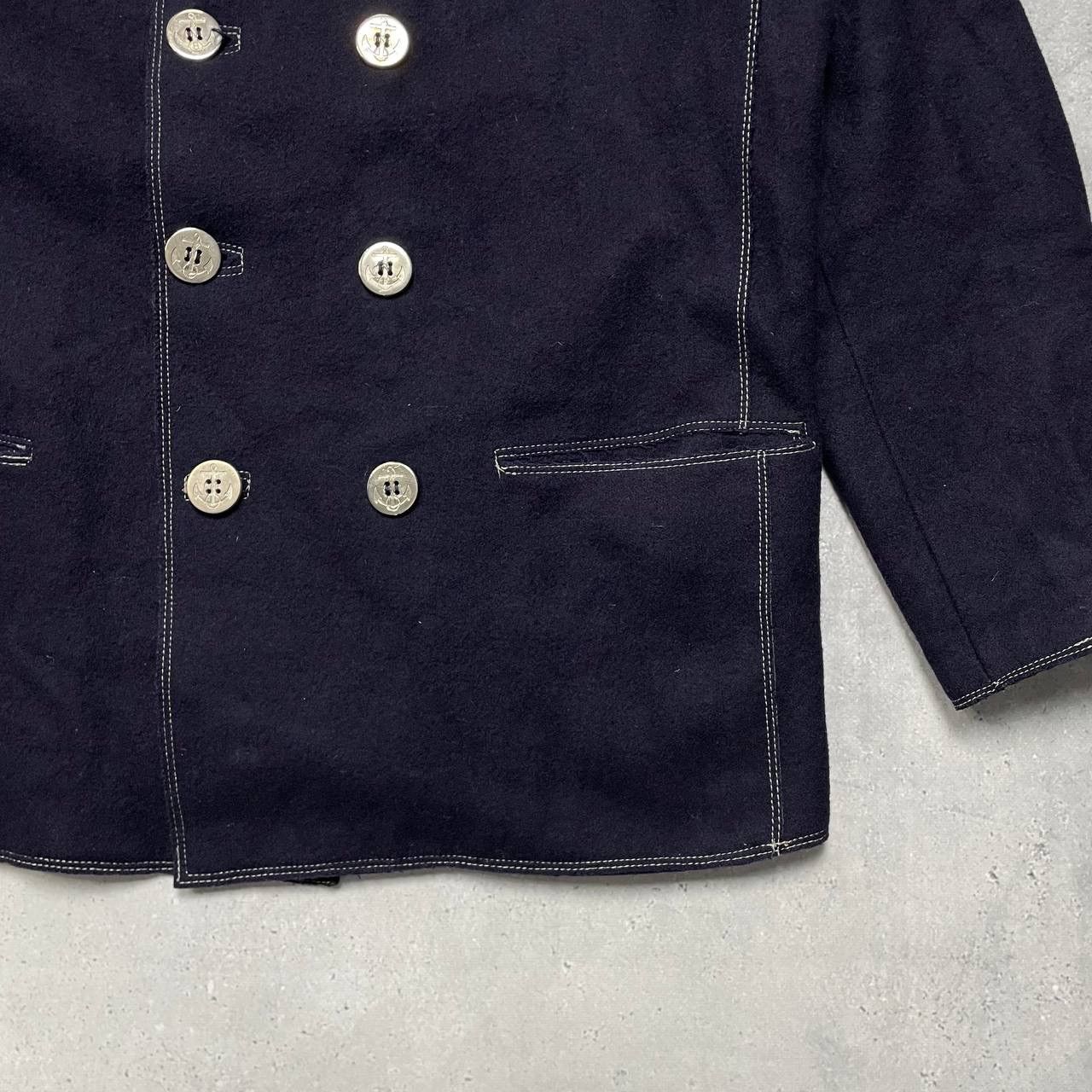 Jean Paul Gaultier Vintage 90s Junior Gaultier Sailor Wool Pea Coat Jacket Size US M / EU 48-50 / 2 - 15 Thumbnail