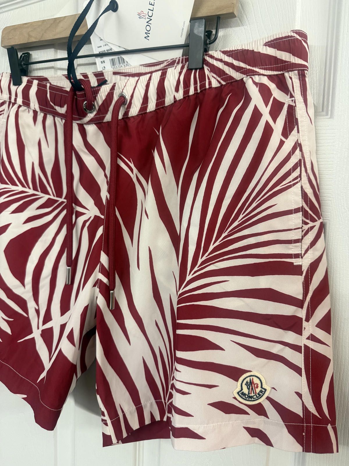 Moncler Moncler Men’s Swim Shorts Red Pattern Size L Size US 34 / EU 50 - 2 Thumbnail