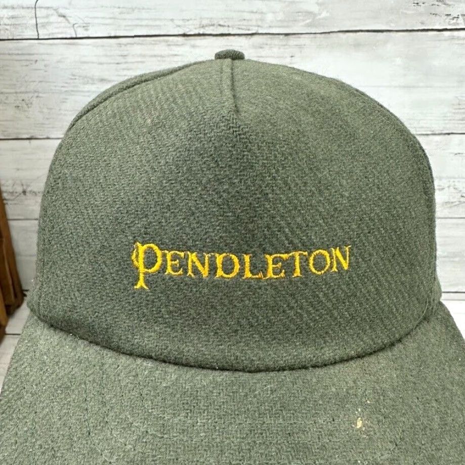 Pendleton VINTAGE Pendleton Wool Fitted Baseball Cap Men 7 1/2 Olive Green Outdoor USA Size ONE SIZE - 3 Thumbnail