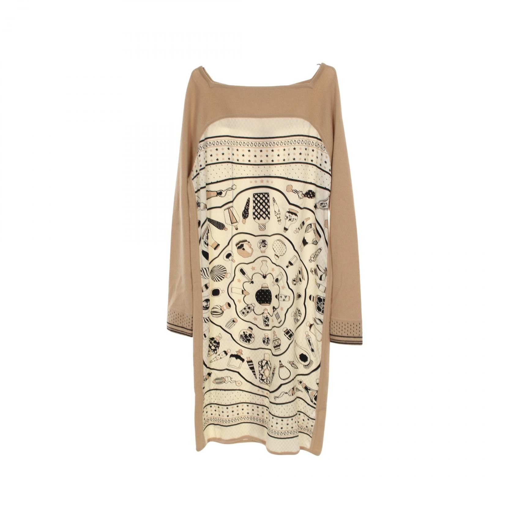 Hermes Hermes Hermes Les flacons Bandana Twillaine Silk Wool Cashmere Dress36 Textile Dresses DUTY FREE for USA Size ONE SIZE - 1 Thumbnail
