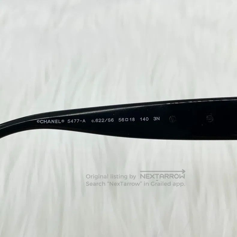 Chanel Chanel Black camelia love pearl cat's eye sunglasses Size ONE SIZE - 7 Thumbnail