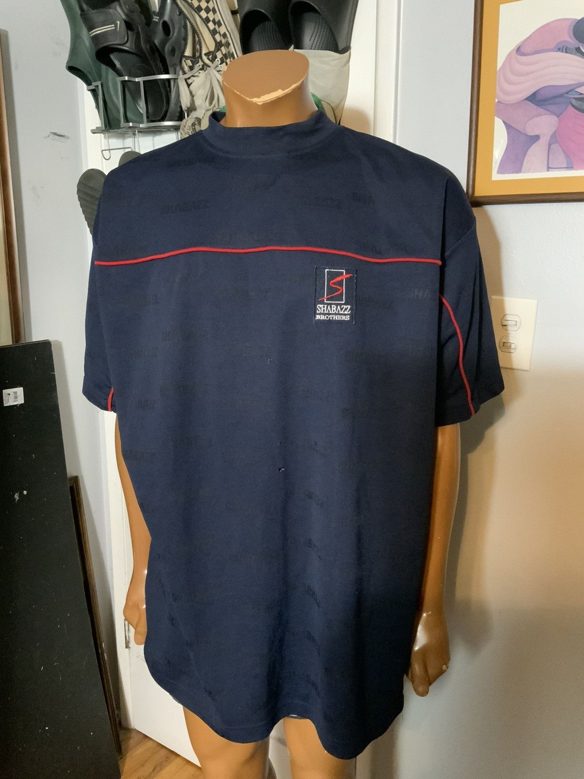 Vintage Vintage 90s Shabazz Brothers Urban Hip Hop Monogram Jersey Size US XXL / EU 58 / 5 - 8 Thumbnail