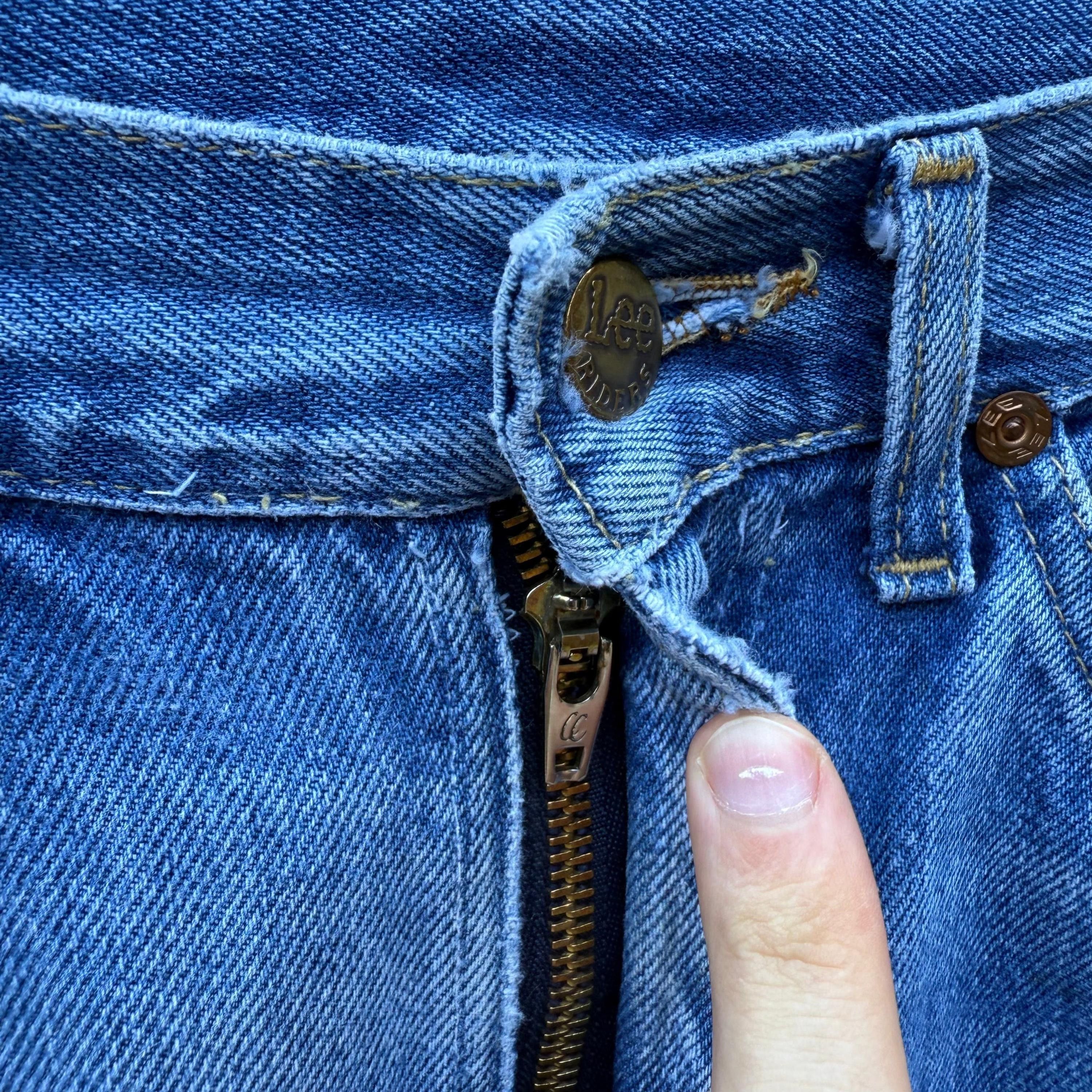 Lee 80's Lee Riders Thrashed & Repaired Denim Jeans Size US 30 / EU 46 - 10 Thumbnail
