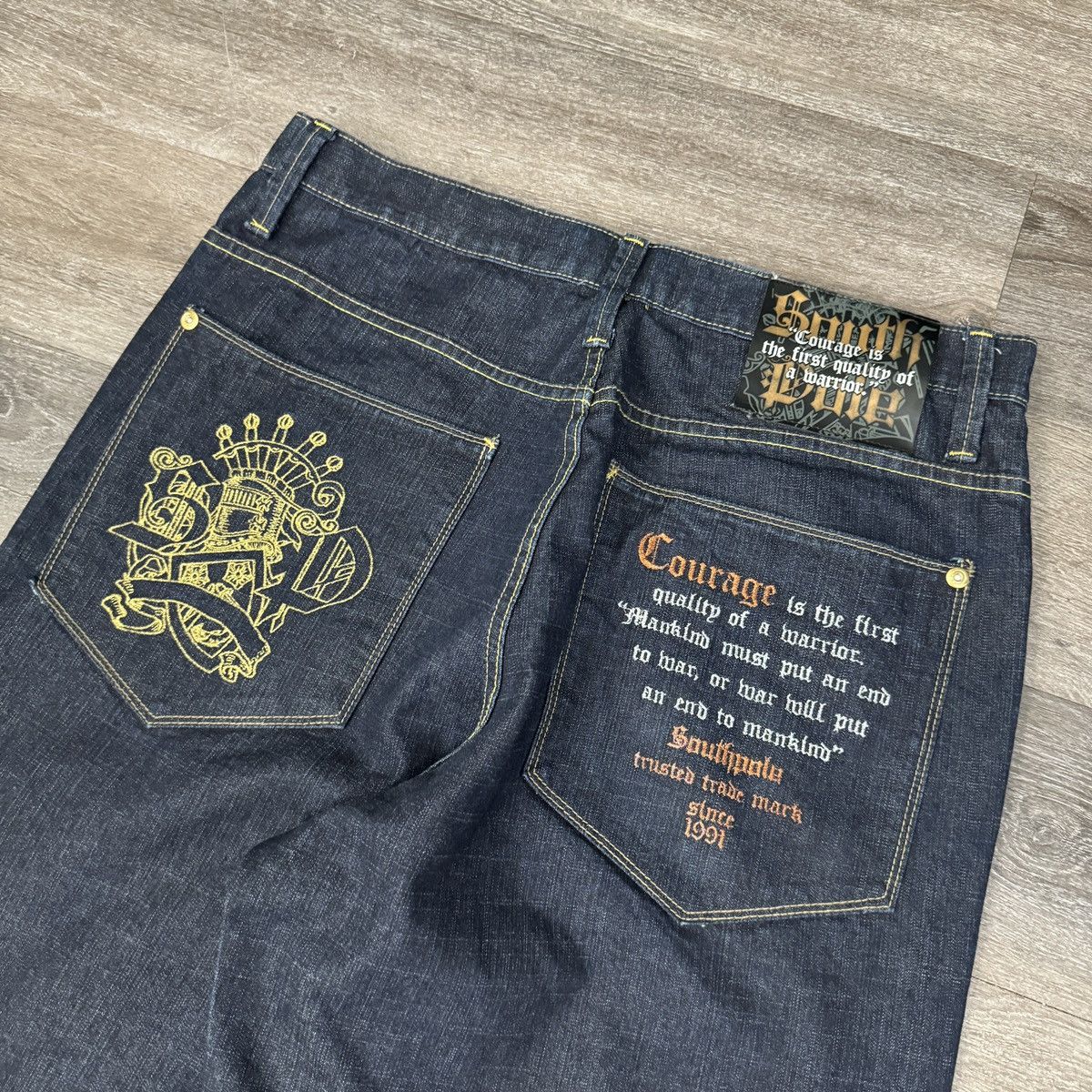 JNCO × Southpole × Vintage Rare Vintagw y2k Southpole baggy crazy embroidered jeans Size US 38 / EU 54 - 4 Thumbnail