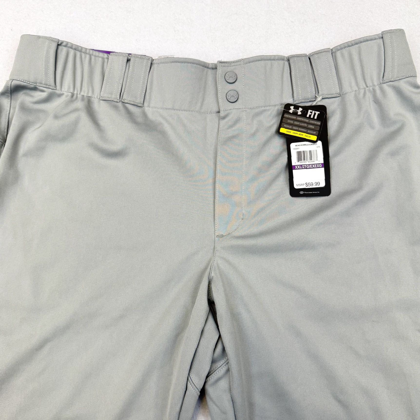Under Armour Under Armour Pants Mens 2XL Gray HeatGear Baseball Relaxed Fit Stretch Athletic Pants Size US 39 - 5 Thumbnail