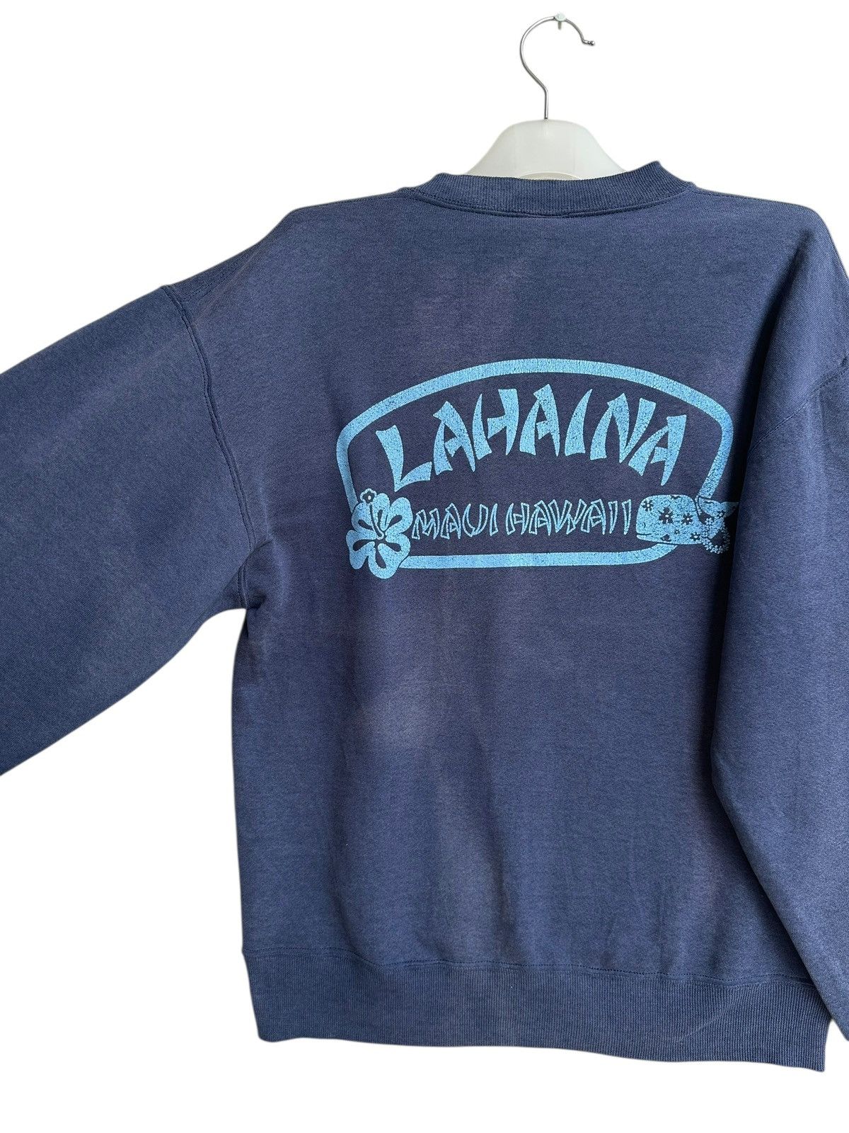 Jerzees Vintage 90s Lahaina Maui Hawaii Surf Sun Faded Sweatshirt Size US M / EU 48-50 / 2 - 4 Thumbnail