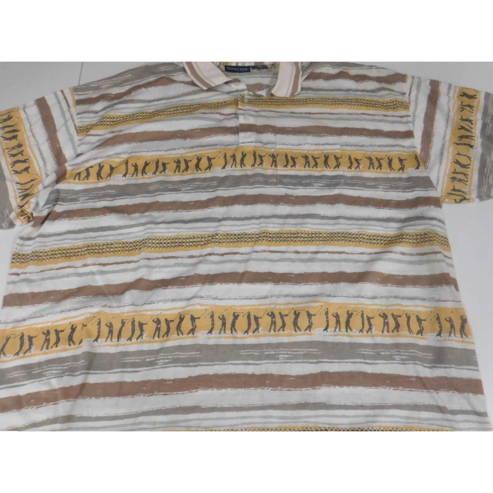 Jantzen Jantzen Polo Shirt Mens Big 2XB Short Sleeve Striped Golf Graphic Blue multicolor Logo Classic All Seasons Shirt Mens Size US XXL / EU 58 / 5 - 2 Thumbnail