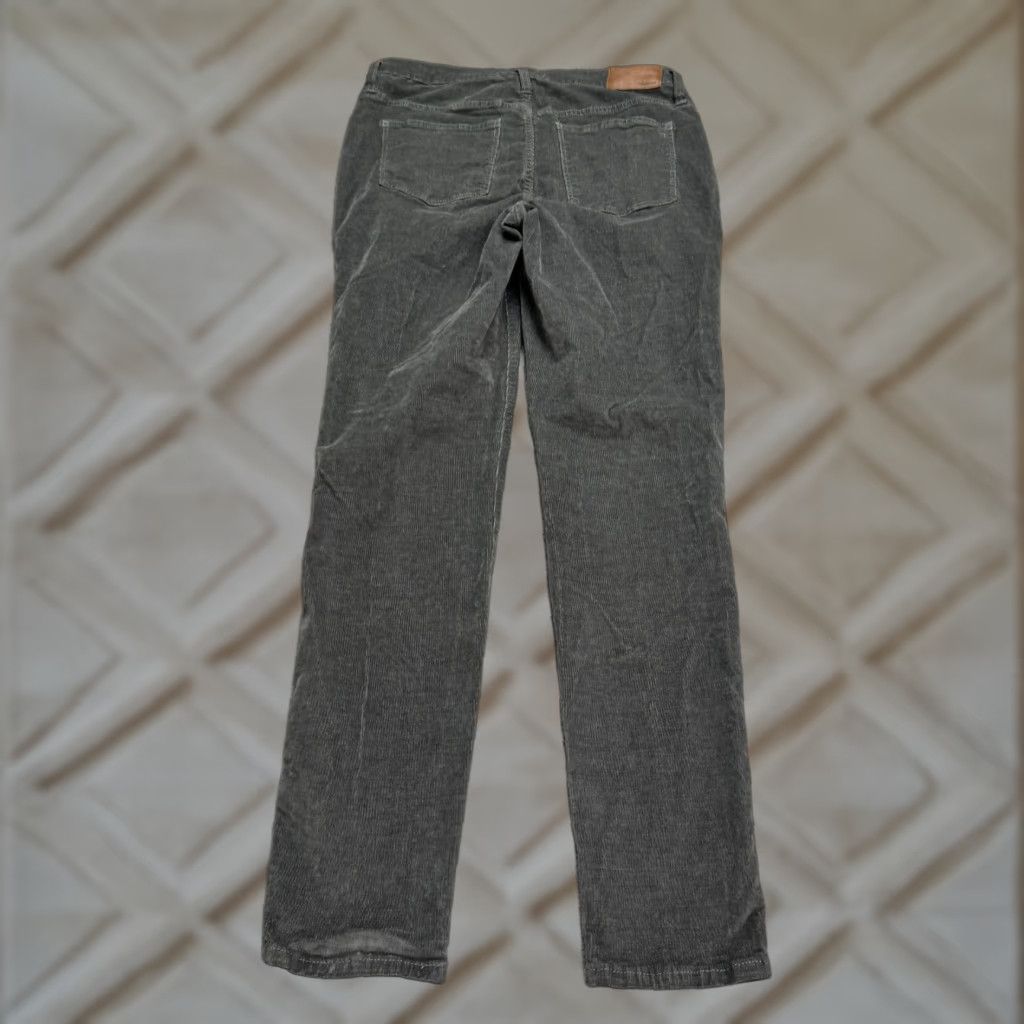 Madewell Madewell High Rise Skinny Velvet Pants Womens 29 Tall Dark Gray Stretch Casual Size 29" - 1 Thumbnail