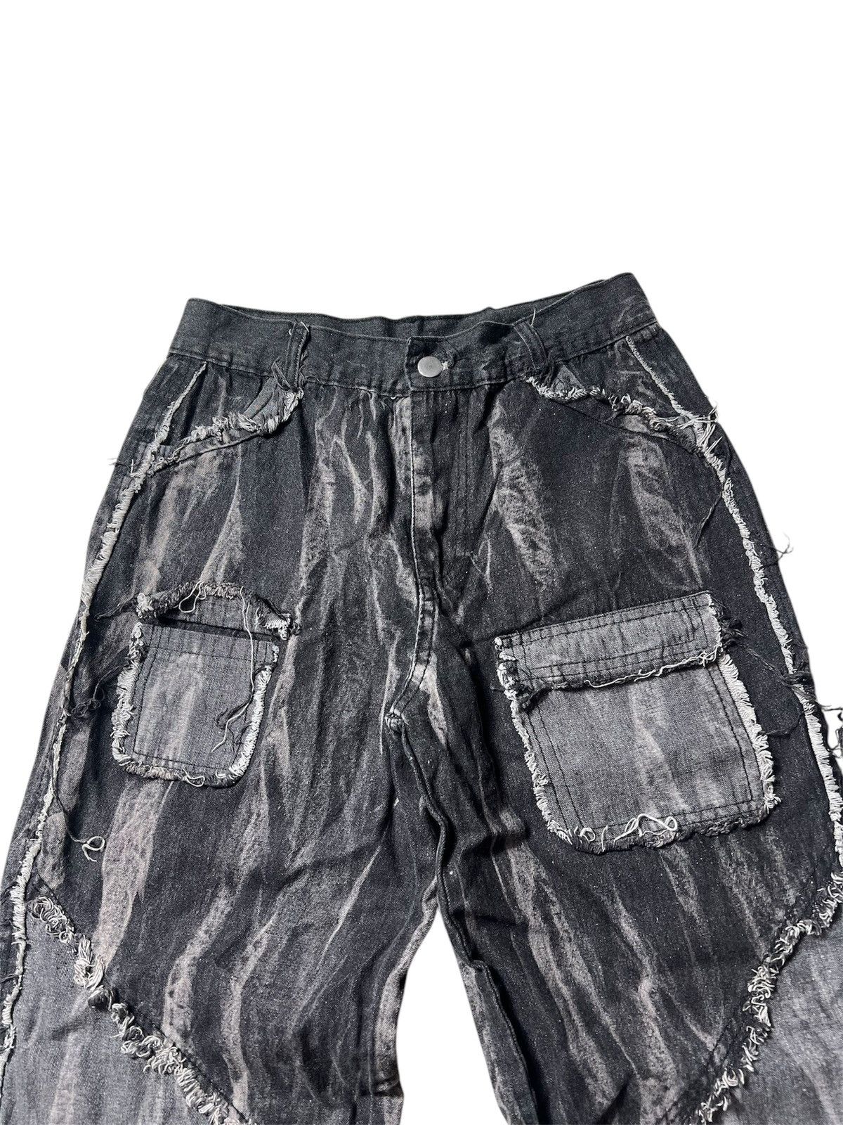Japanese Brand 2000s Crazy Msche Flared Gothic Vkeii Grunge Style Pants Size US 30 / EU 46 - 3 Thumbnail