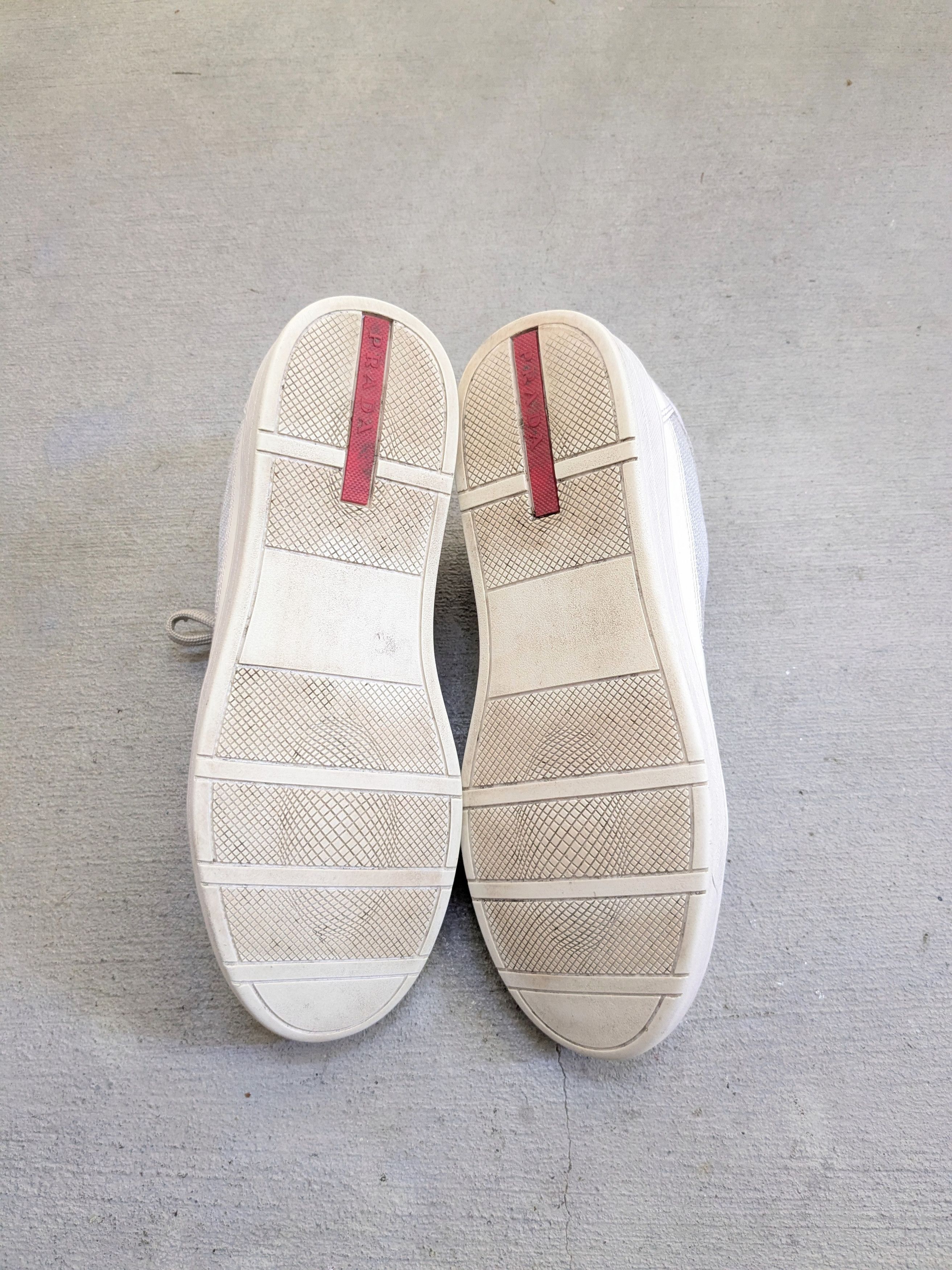 Prada Prada America's Cup White Patent Leather 8 Low Silver Red Size US 8 / EU 41 - 20 Thumbnail