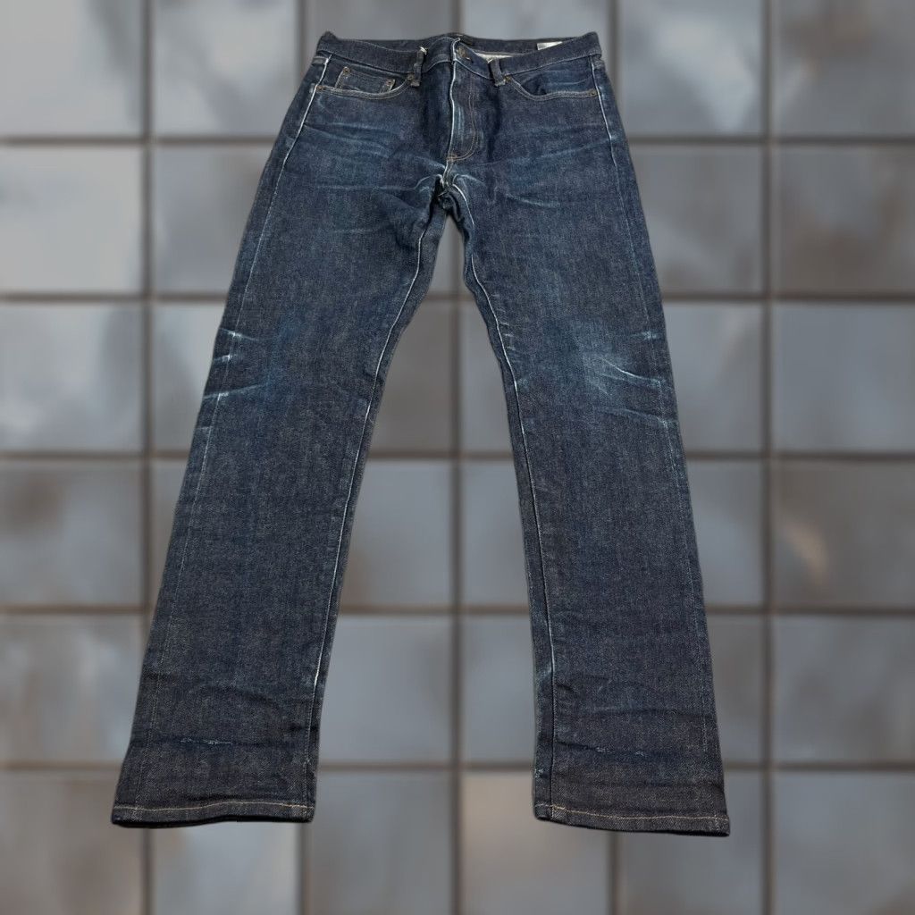 Uniqlo Uniqlo Mens Jeans Slim Straight Fit 32 32 Dark Blue Indigo Denim Slim 32 Jeans Mens Reg 5-Pocket Design Blue Mid Rise Buttons Zip Casual Vintage No Size US 32 / EU 48 - 1 Thumbnail
