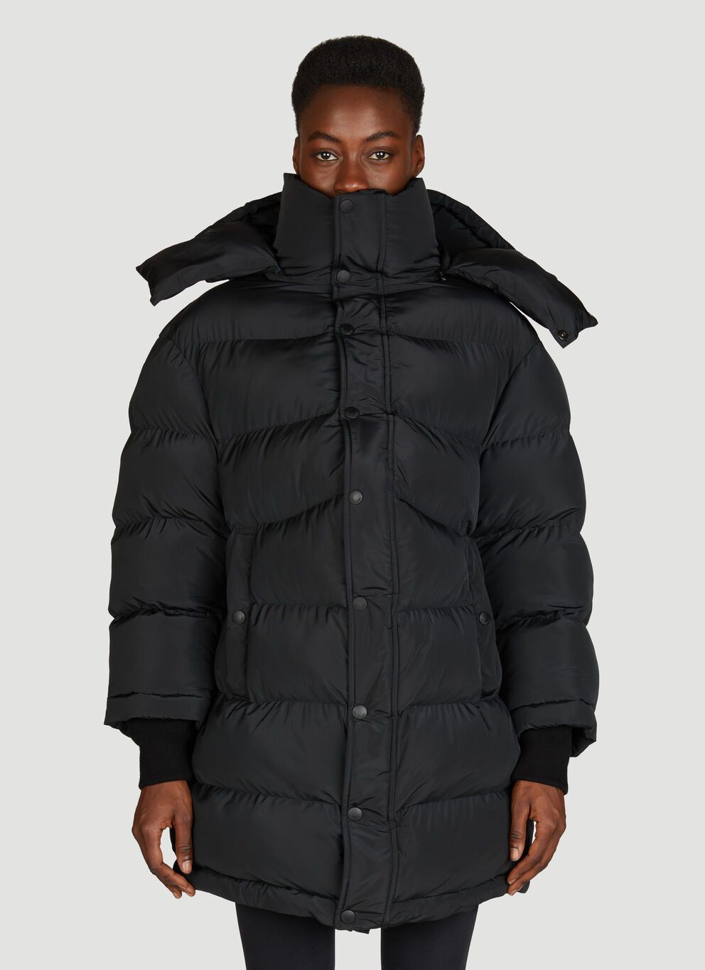 image of Balenciaga Swing Puffer in Black, Women's (Size Medium)