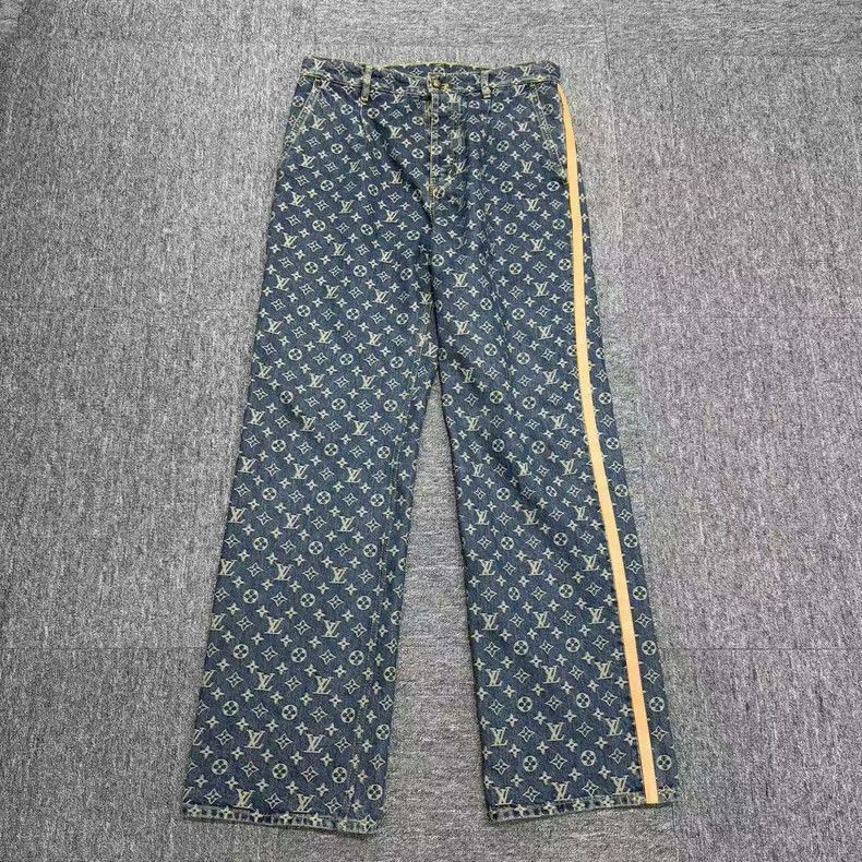 Louis Vuitton Louis vuitton Cowhide plant-tanned jeans with full print on Size US 32 / EU 48 - 2 Thumbnail