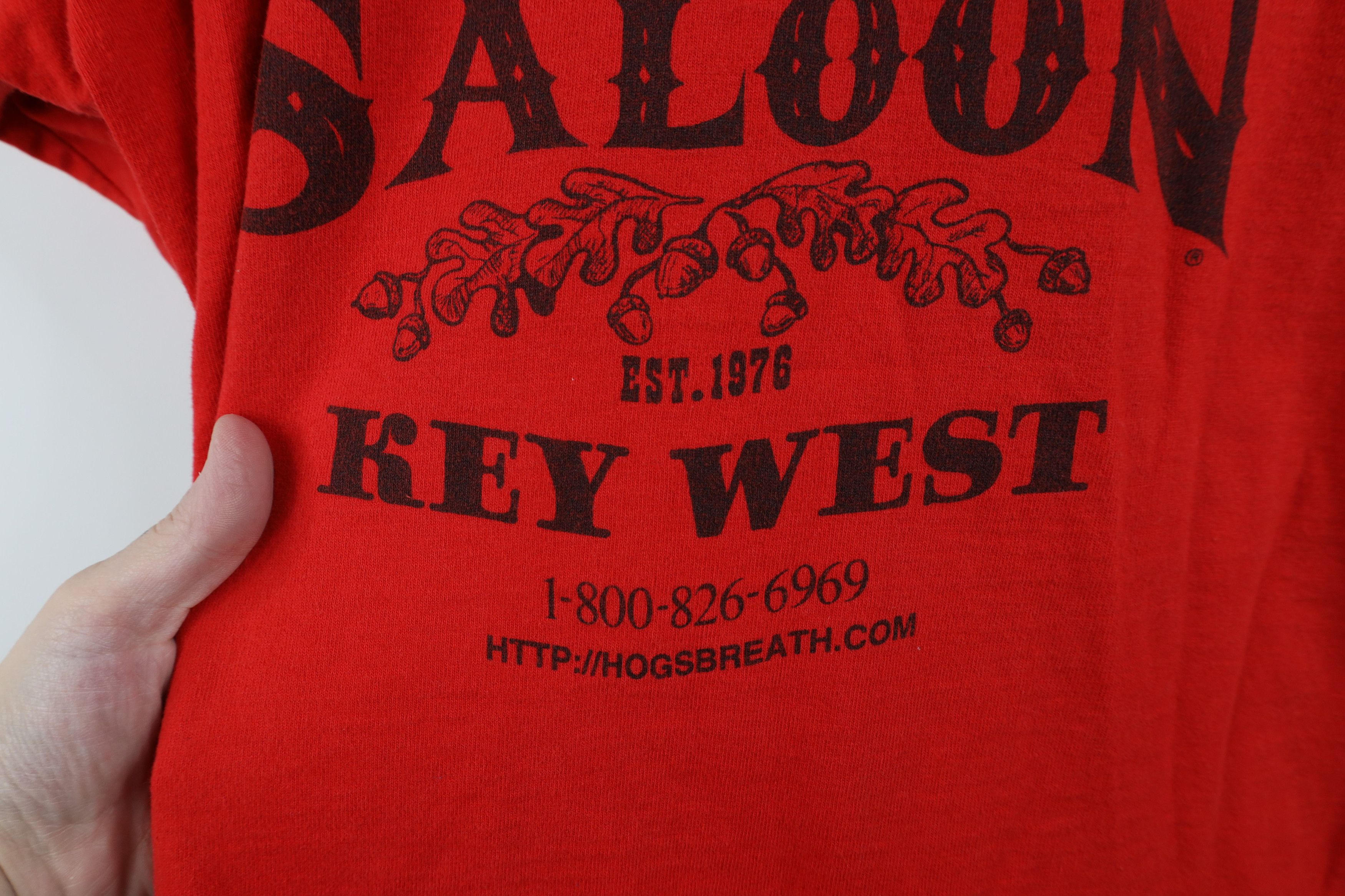 Vintage Vintage 90s Streetwear Breath Saloon T-Shirt Red Cotton USA Size US L / EU 52-54 / 3 - 10 Thumbnail