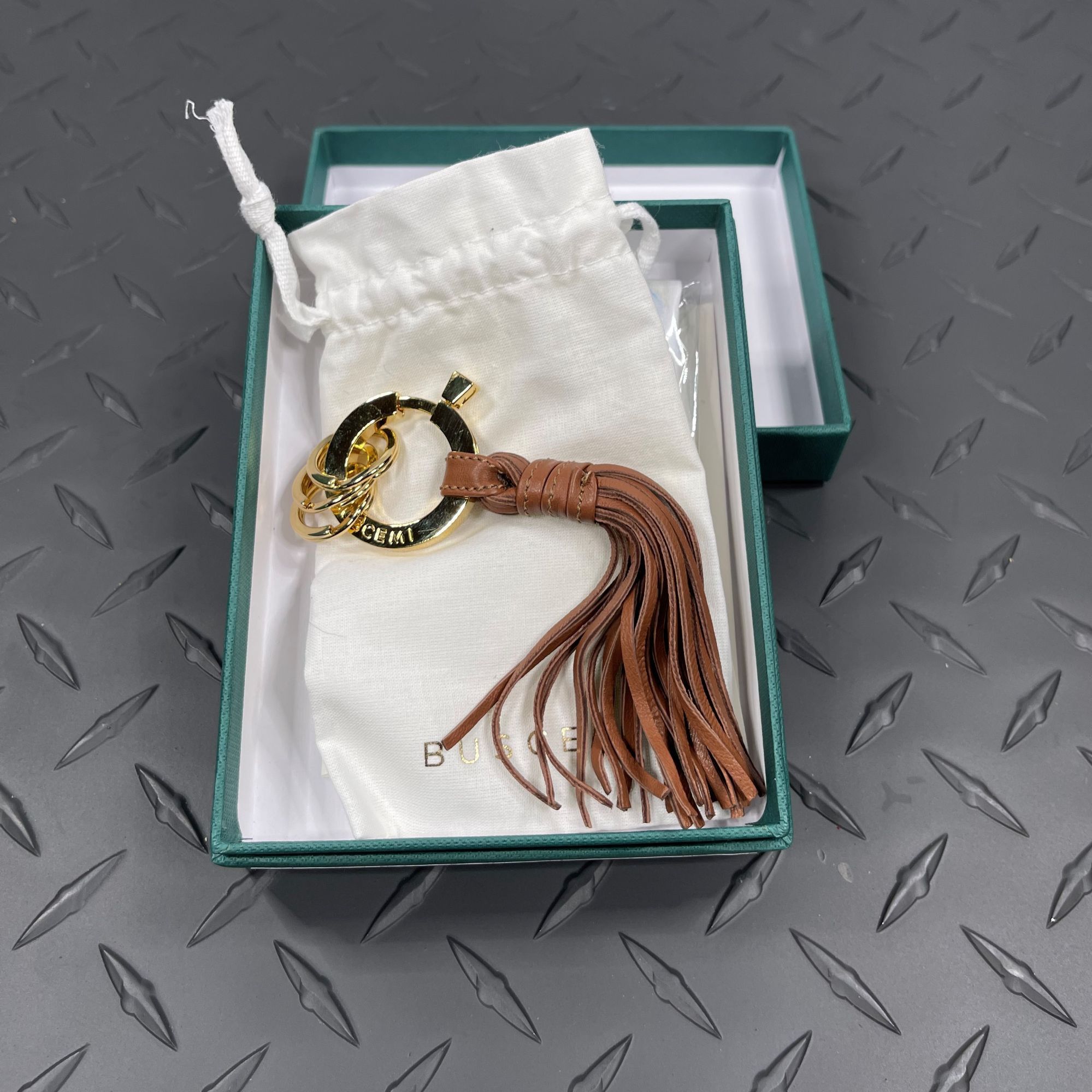 Buscemi Buscemi Fringe Keyholder Whiskey Leather Size ONE SIZE - 1 Thumbnail