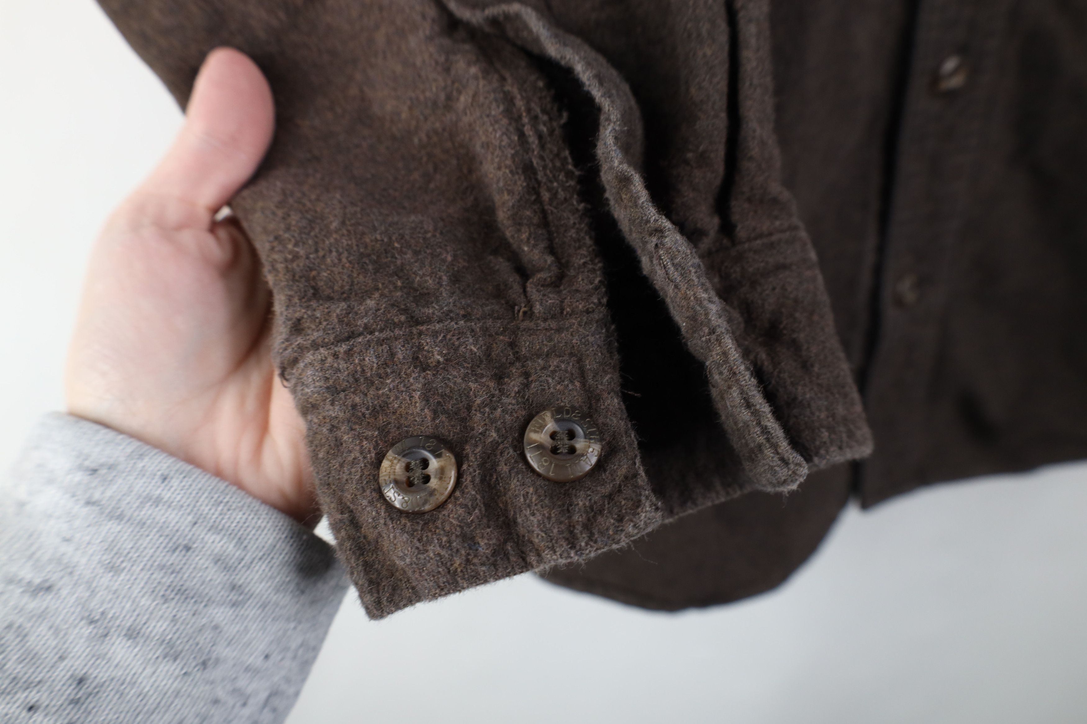 Vintage Vintage 90s Streetwear Chamois Cloth Button Shirt Brown Size US XL / EU 56 / 4 - 6 Thumbnail