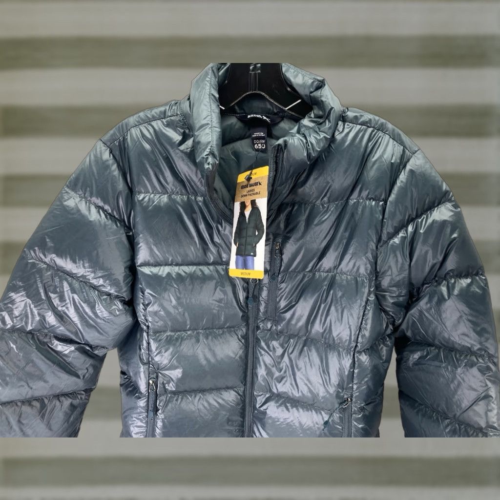 Eddie Bauer VINTAGE Eddie Bauer Down Puffer Jacket Coat Women Medium Green Full Zip Packable Size M / US 6-8 / IT 42-44 - 1 Thumbnail