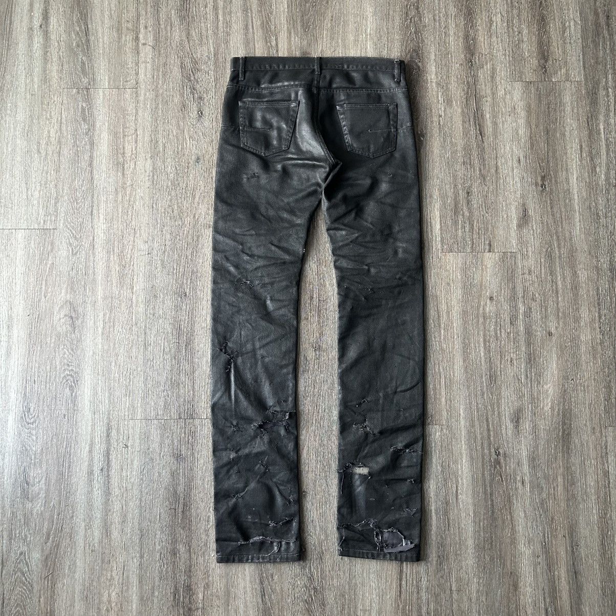 Dior 2005 Waxed Destroyed Denim Size US 29 - 7 Thumbnail