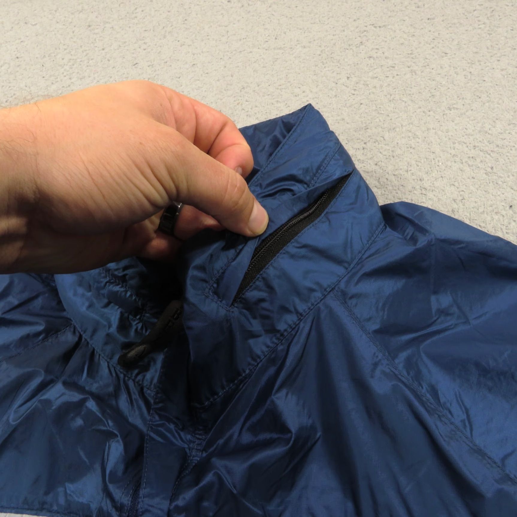 Vintage Ibex Jacket Men XL Blue Nylon Softshell Packable Removable Hood Rain Coat Trail Weathergear Zipper Pockets Size US XL / EU 56 / 4 - 4 Thumbnail