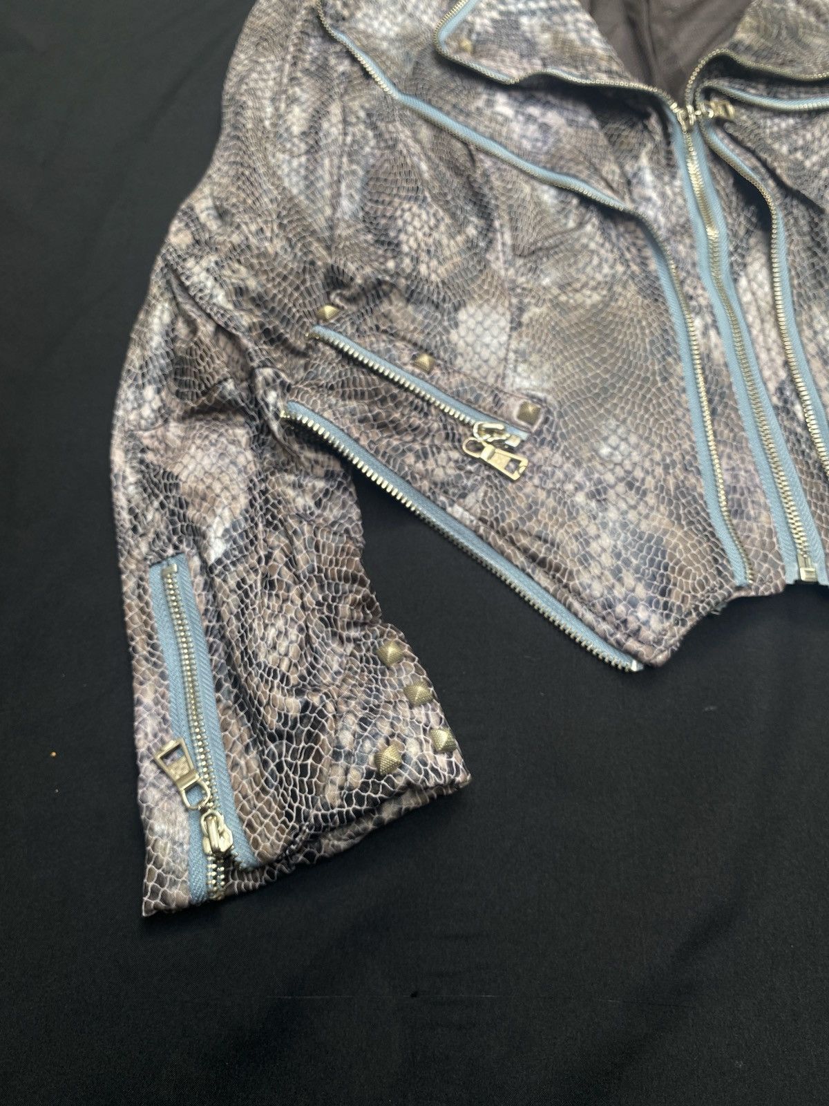 Japanese Shalang Python Multi Zipper Jacket vkei punk jacket