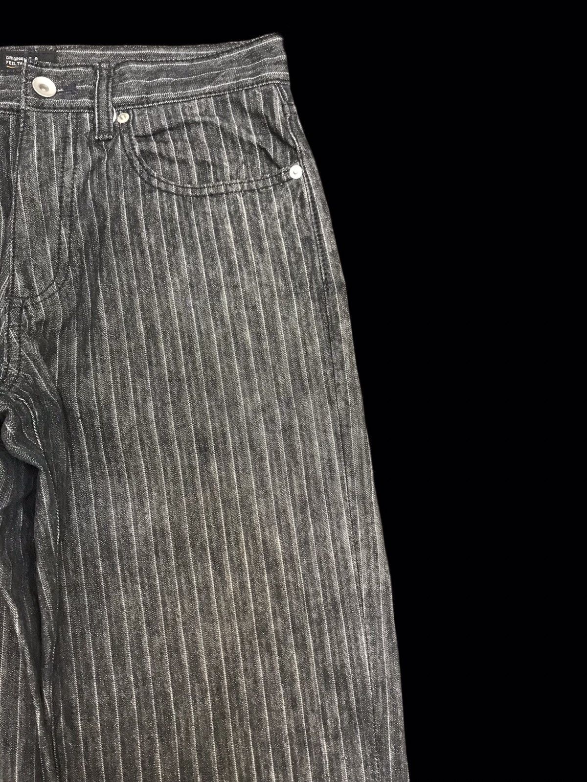 Japanese Brand 💥VERY RARE💥FINWAY STRIPE Herring Bone Twill PANT F144 Size US 29 - 3 Thumbnail
