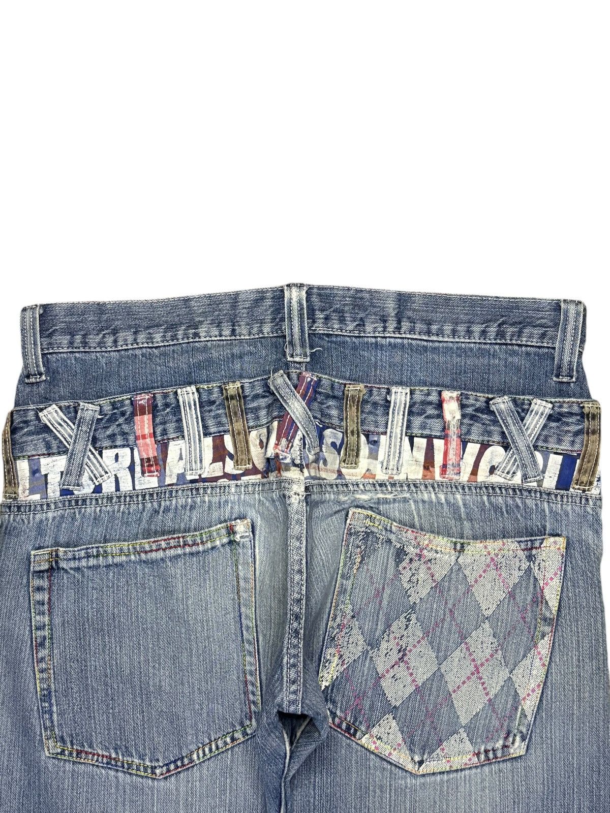 Japanese Brand Vintage Japanese Jack Serika Double Waist Print Loose Jeans Size US 34 / EU 50 - 8 Thumbnail