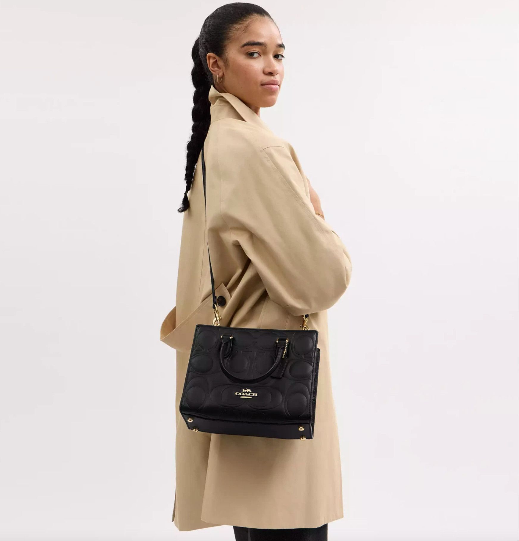 NWT Coach Maggie Small Tote Bag Leather Black CY670