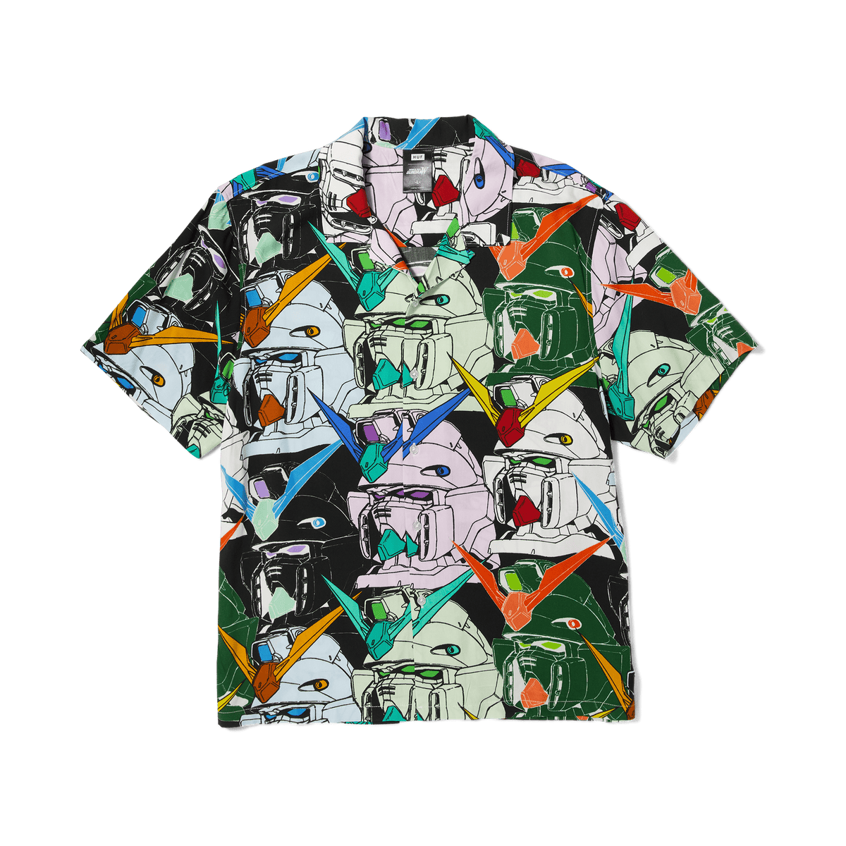 Hypebeast × Japanese Brand HUF X GUNDAM HEADS RESORT SHIRT Size US XL / EU 56 / 4 - 1 Thumbnail