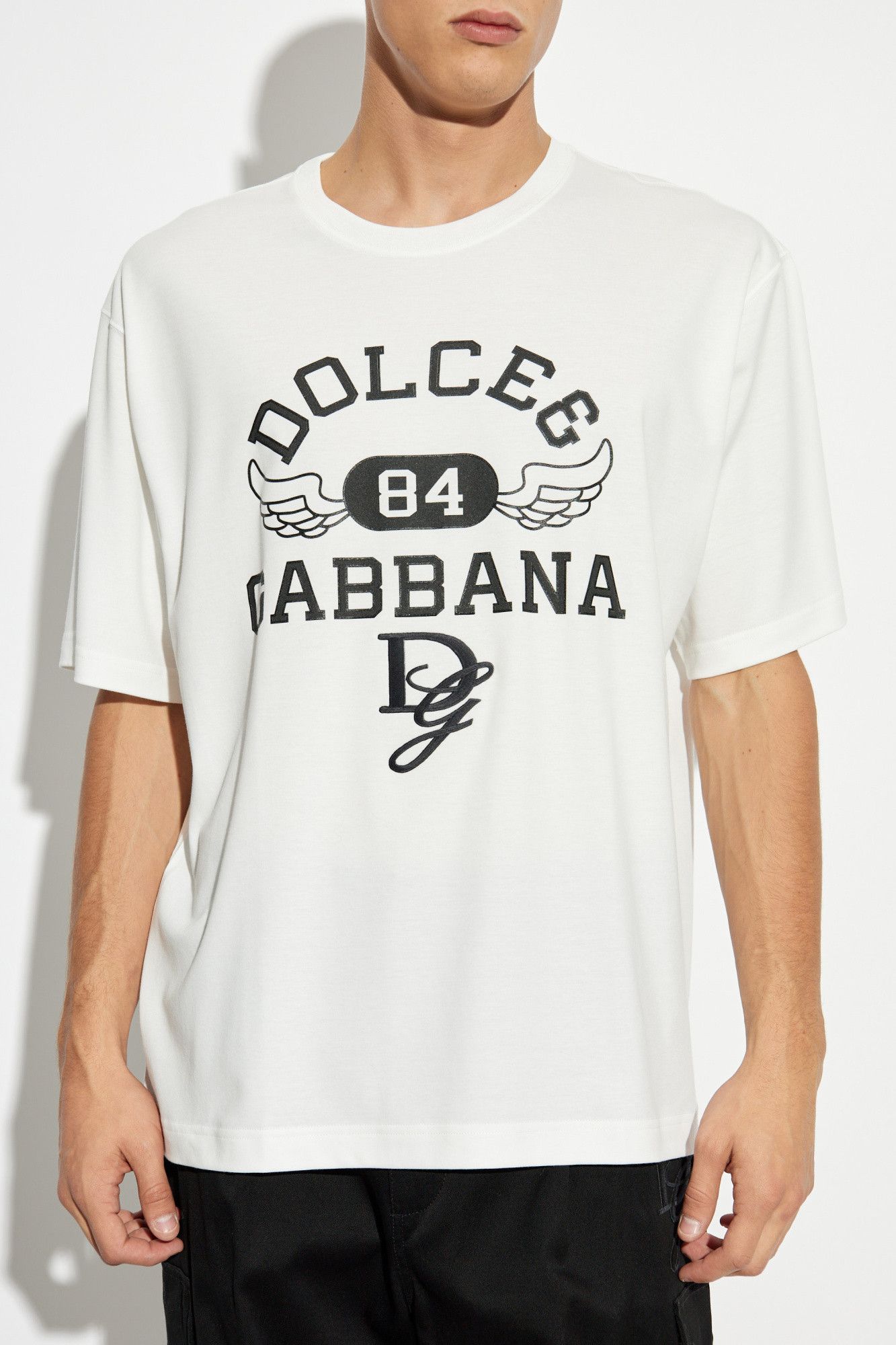 Dolce & Gabbana o1s22i1n0225 Printed Crewneck T-Shirt in White Size US M / EU 48-50 / 2 - 3 Thumbnail