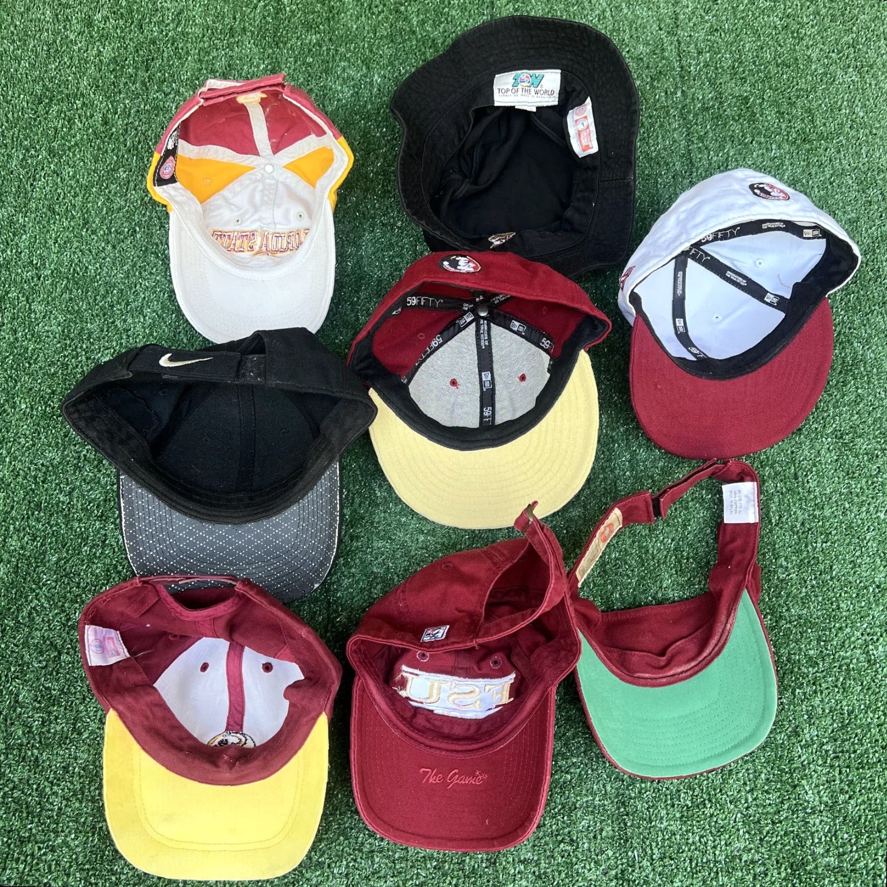 VINTAGE 90s Y2K Florida State Seminoles Hat Lot of 8 Unisex Adults