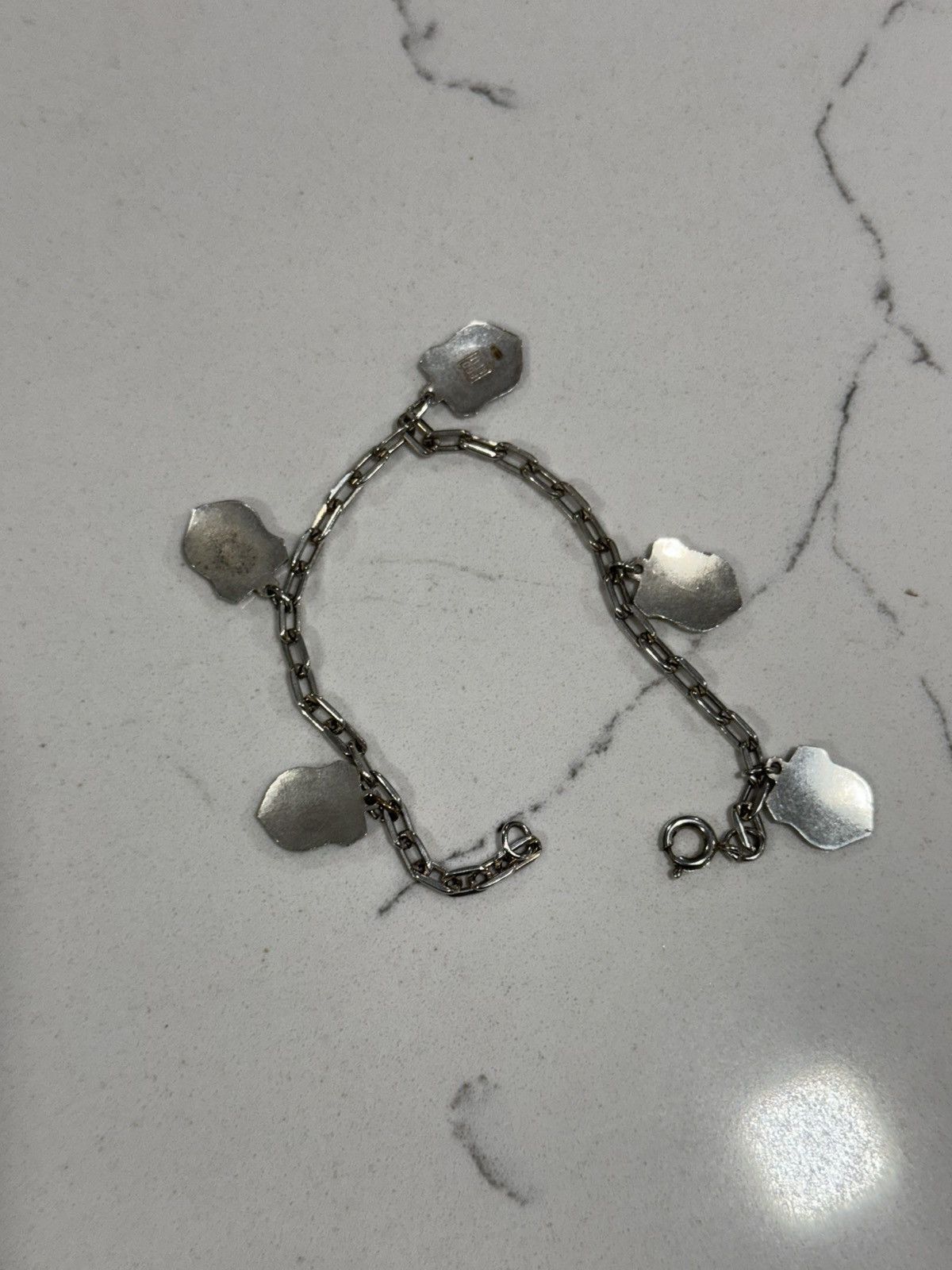 Sterling Silver 800 Silver European Travel Charm on Frederick B. Bracelet Size ONE SIZE - 6 Thumbnail